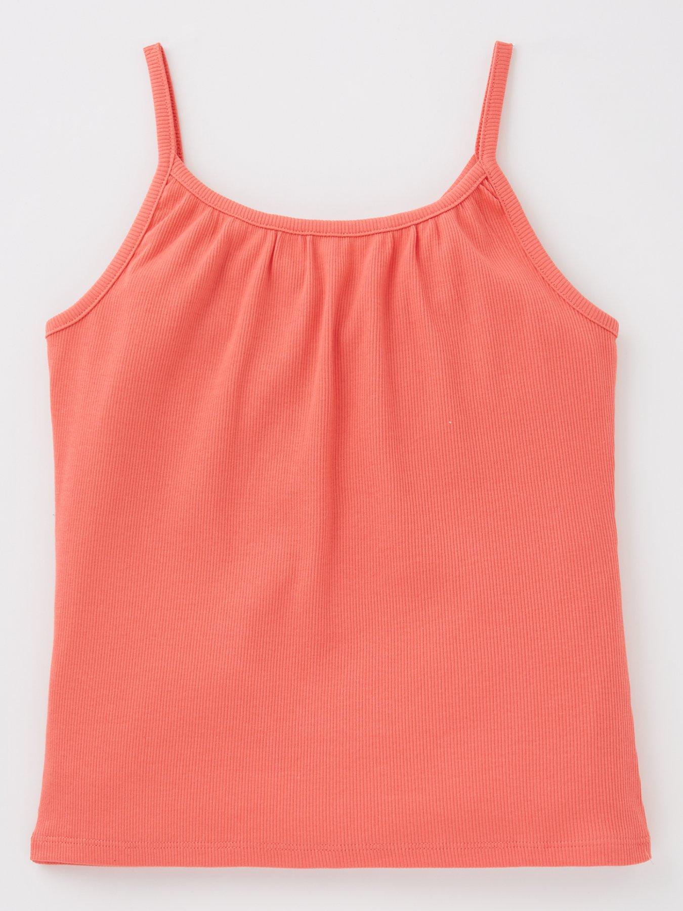  image of v-by-very-girls-rib-5-pack-vests-multi