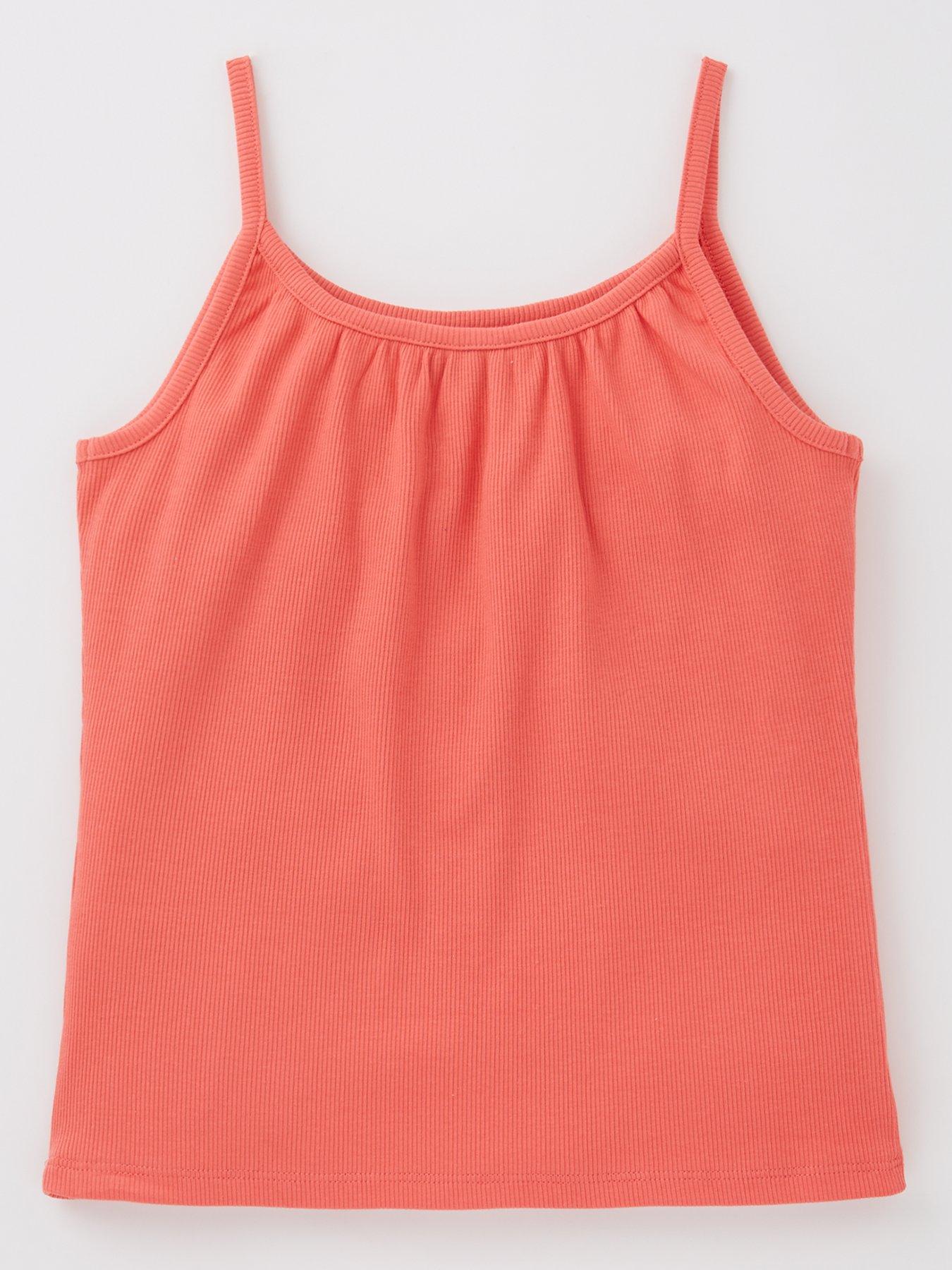  image of v-by-very-girls-rib-5-pack-vests-multi