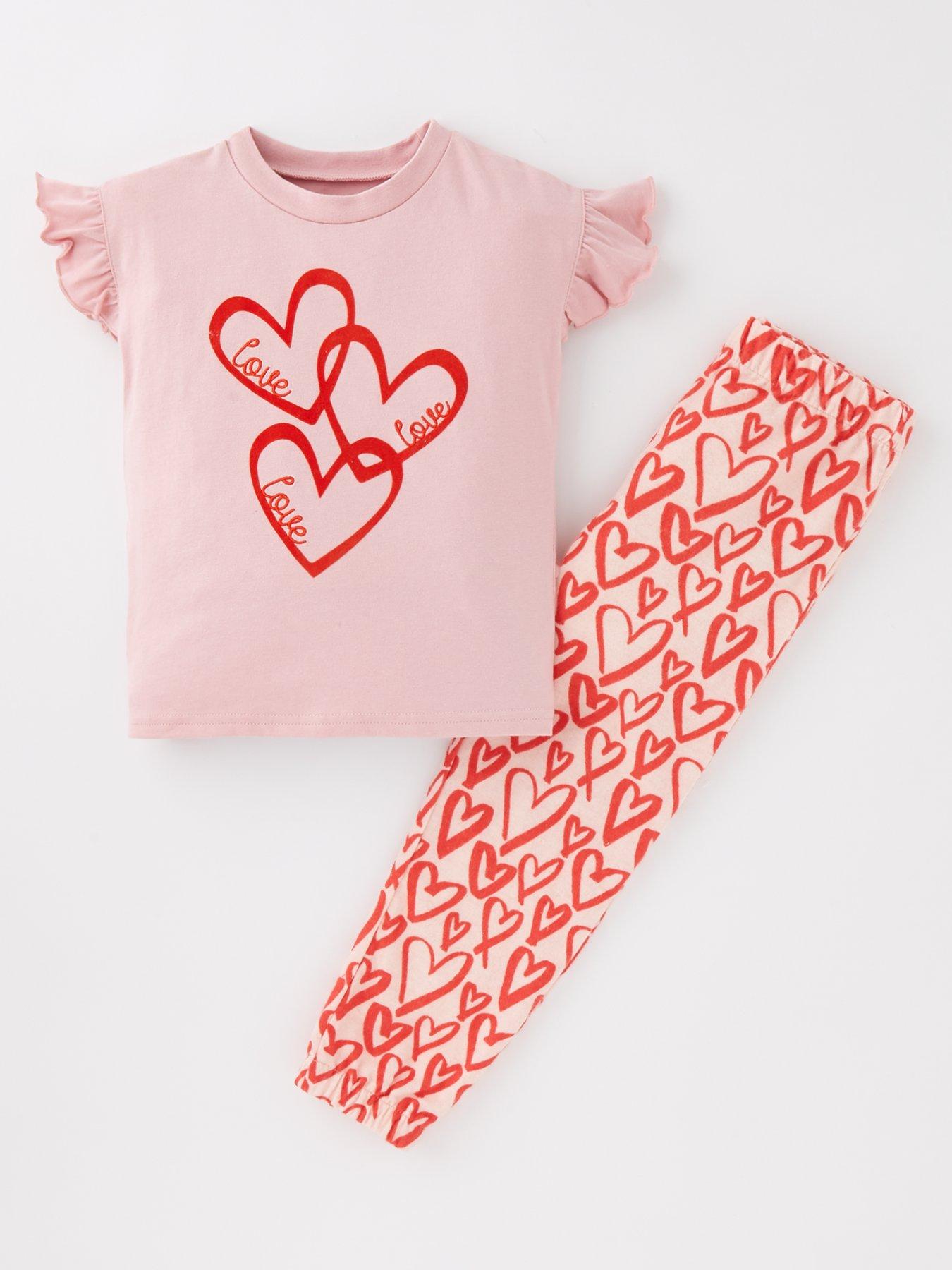 mini-v-by-very-girls-short-sleeve-heart-print-pyjama-set-pink