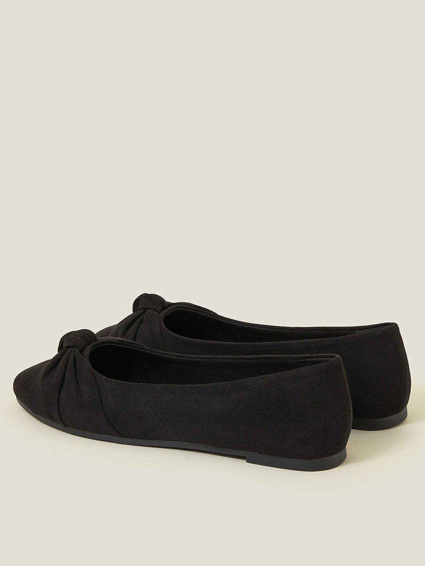  image of accessorize-suedette-knot-ballerina-flats