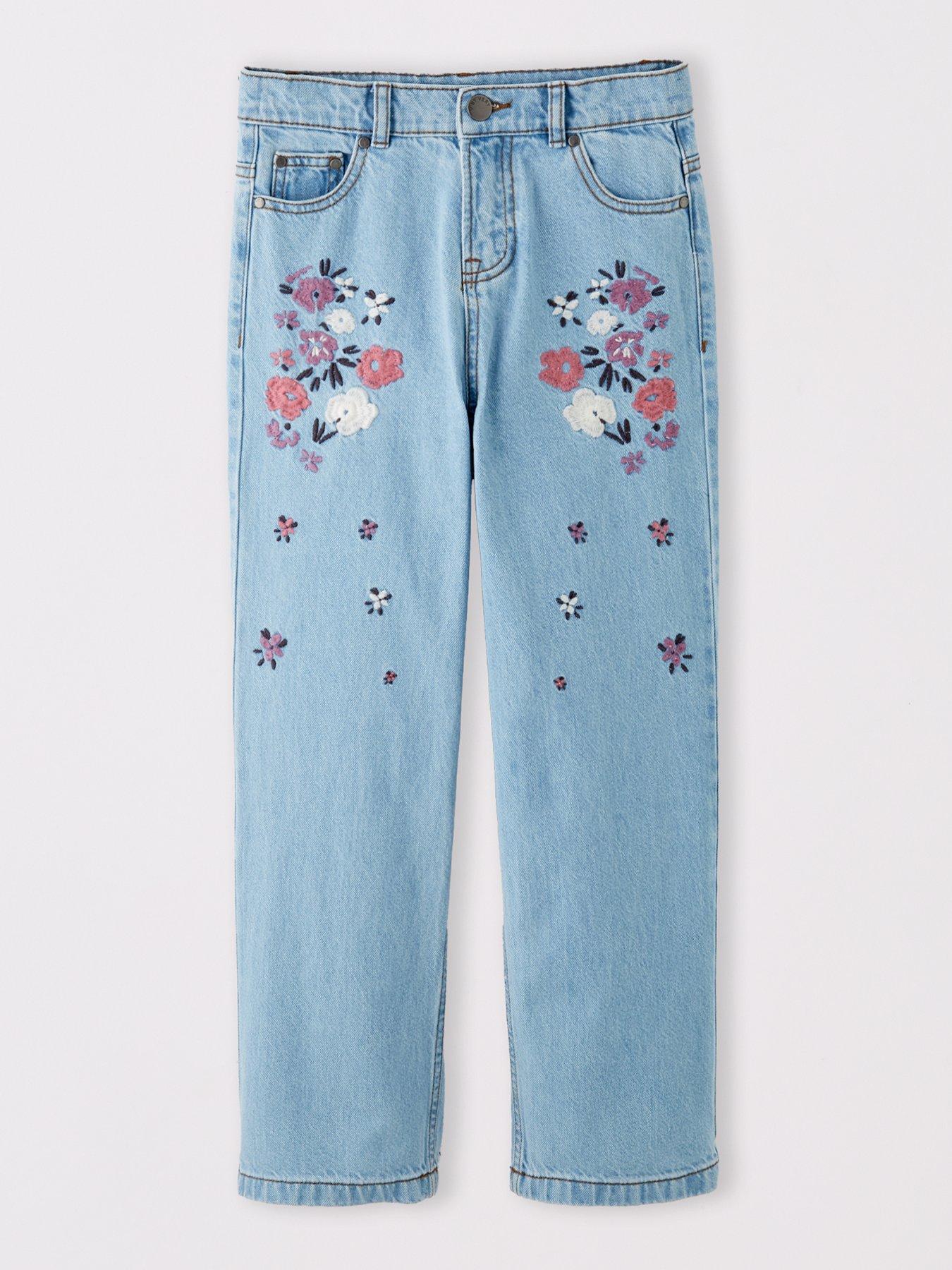 v-by-very-girls-floral-embroidered-jean-blue