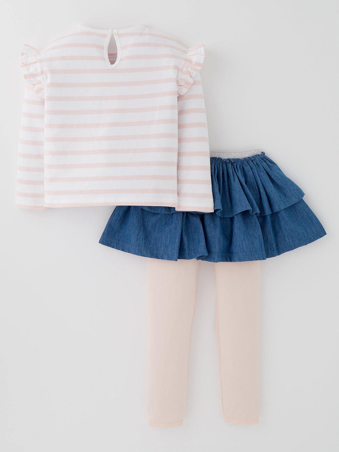  image of mini-v-by-very-girls-frill-butterfly-long-sleeve-top-and-2-in-1-legging-and-skirt-set-multi