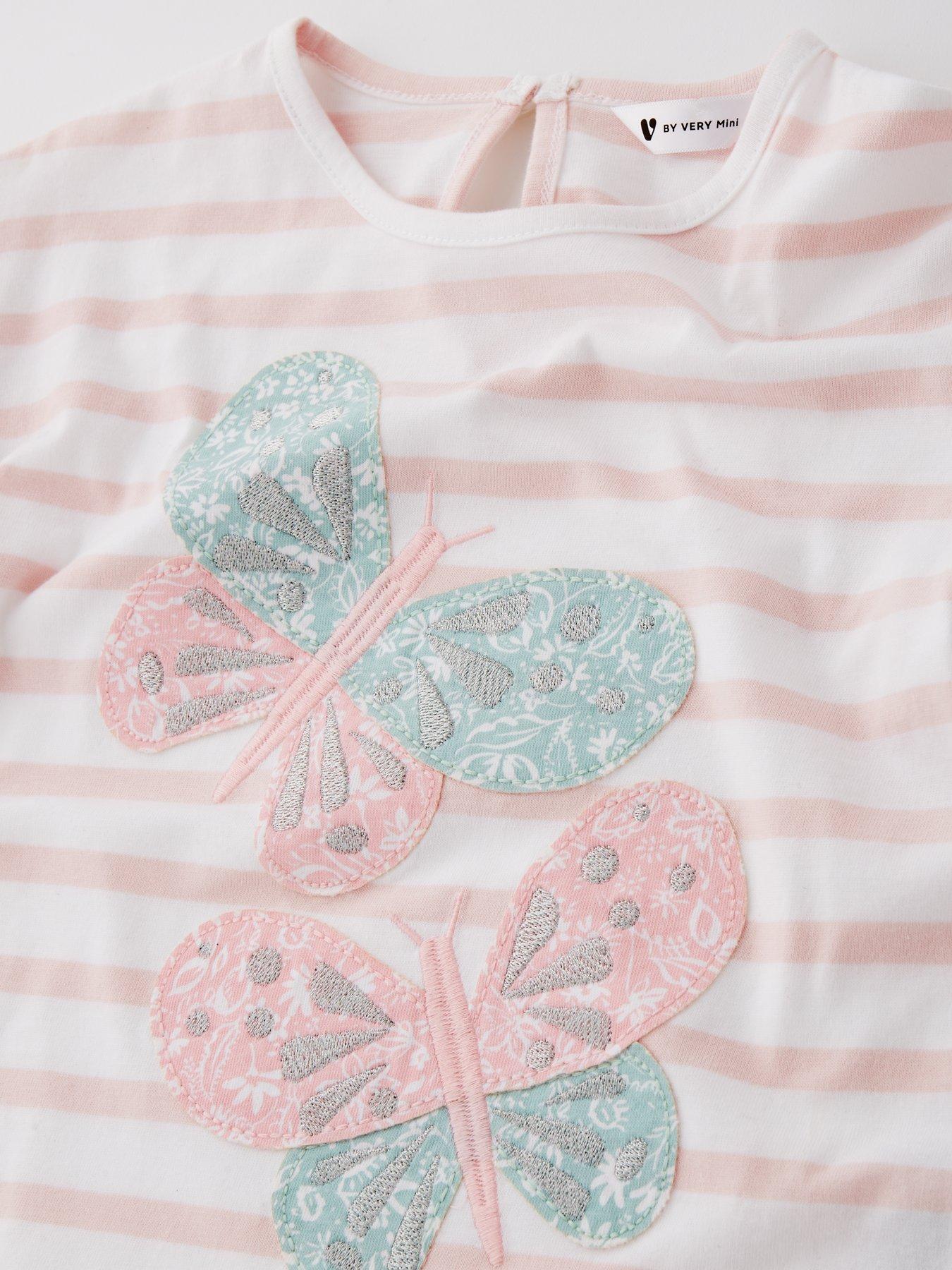  image of mini-v-by-very-girls-frill-butterfly-long-sleeve-top-and-2-in-1-legging-and-skirt-set-multi