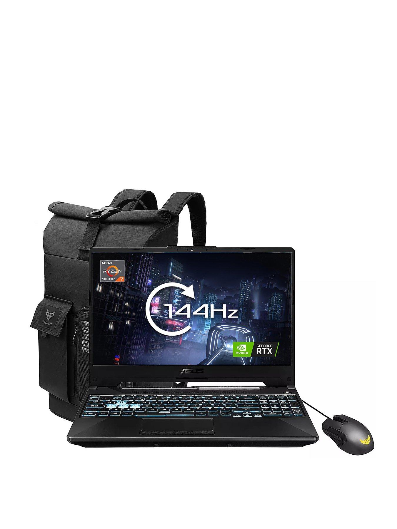 Asus TUF Gaming A15 Laptop Bundle - 15.6in FHD 144Hz, GeForce RTX 3050, AMD Ryzen 7, 16GB RAM, 512GB SSD - Black
