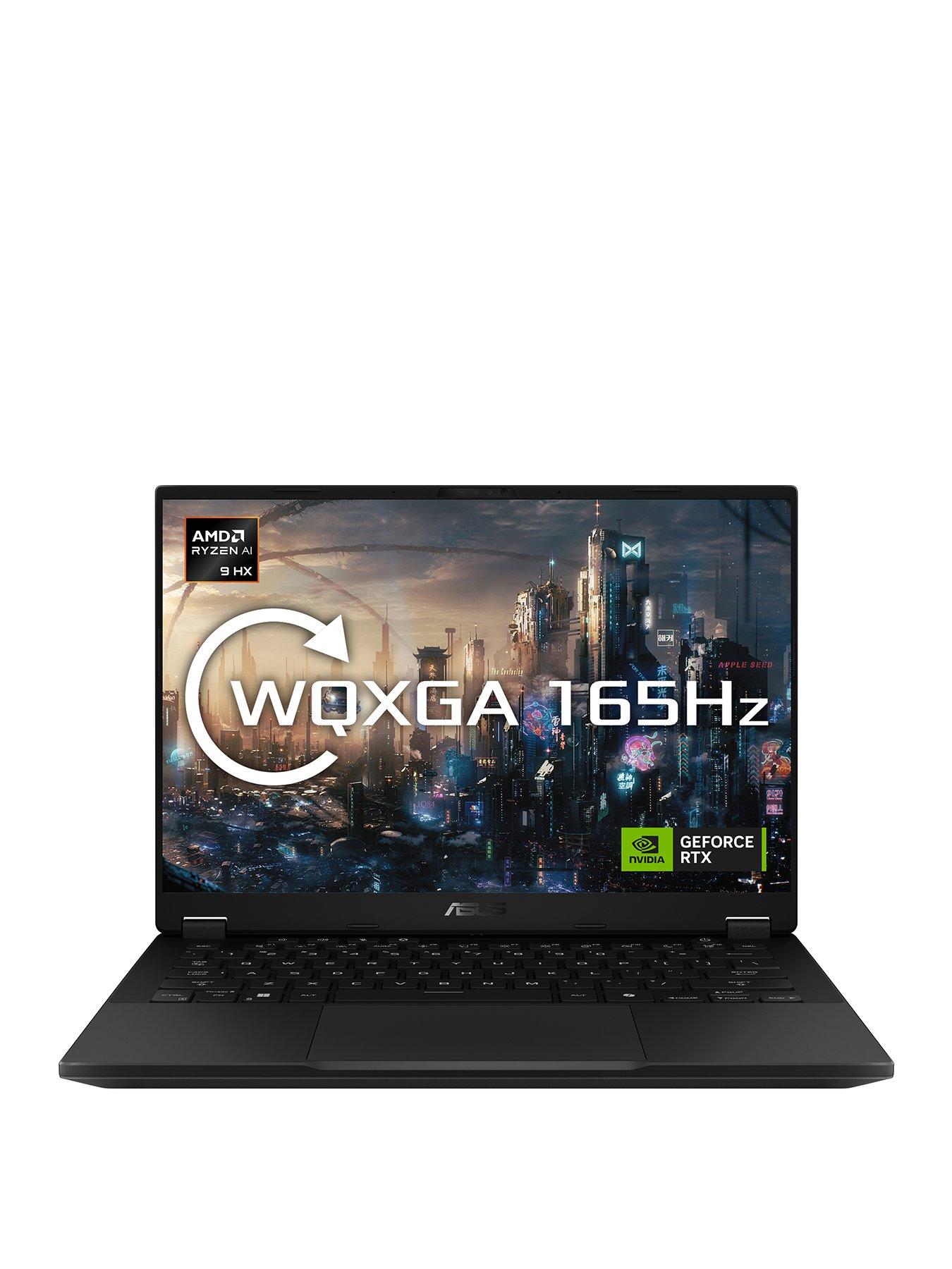 front image of asus-tuf-a14nbspgaming-laptop-14in-wqxga-165hznbspgeforce-rtx-4060-amd-ryzen-ai-9nbsp16gb-ram-1tb-ssdnbsp--grey