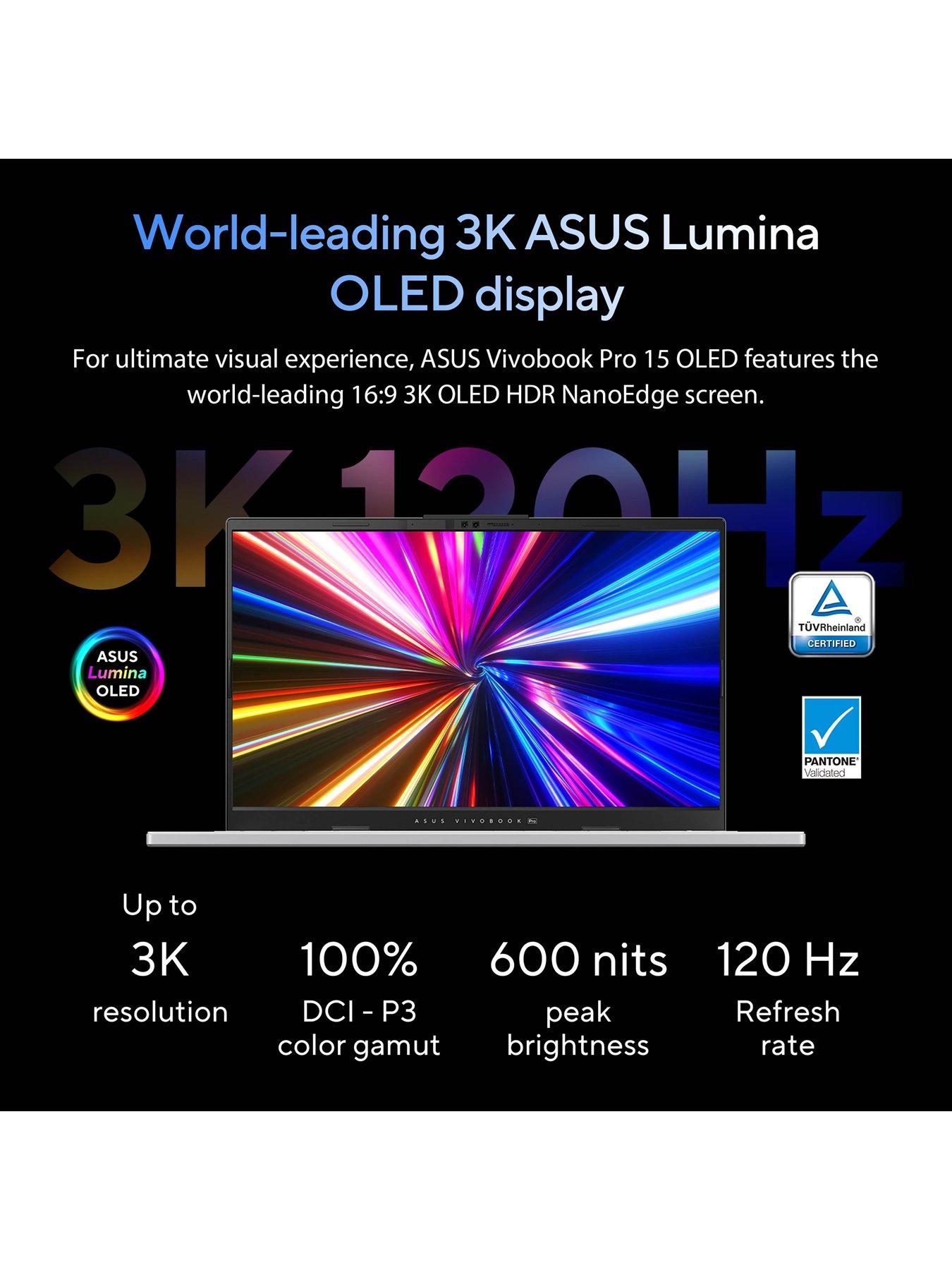  image of asus-vivobook-pro-15-oled-laptopnbsp--156in-wuxganbspgeforce-rtx-4050-intel-core-ultra-7-16gb-ram-1tb-ssdnbsp--grey
