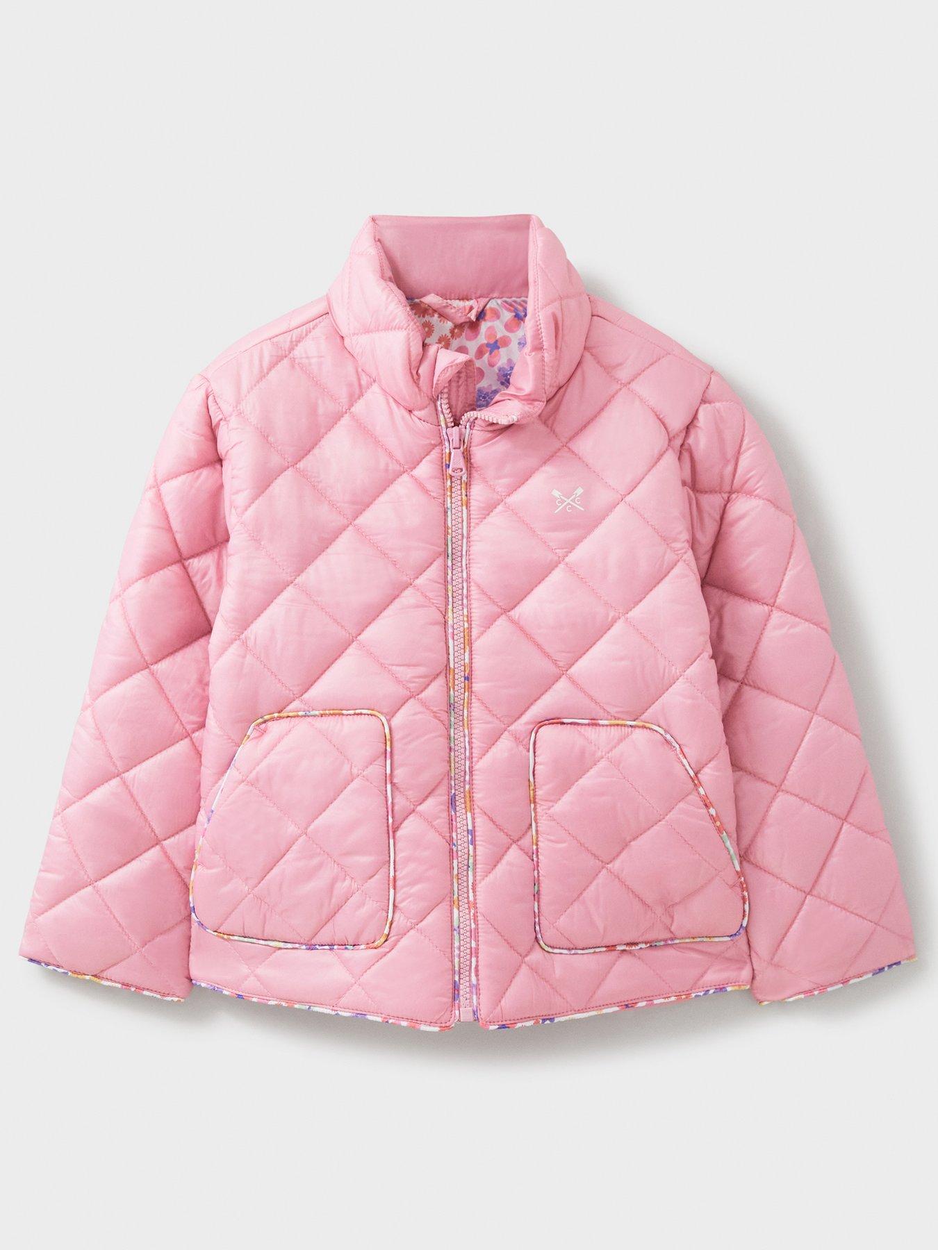 Light pink quilted jacket shop