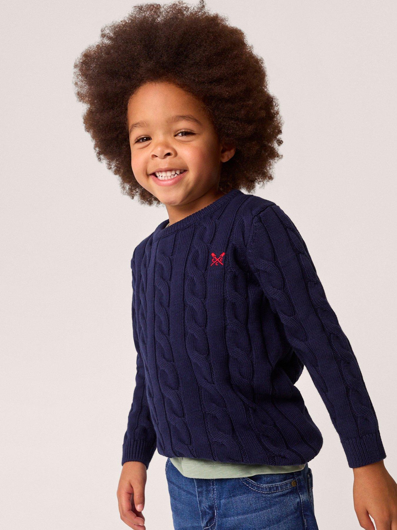 crew-clothing-boysnbspcotton-cable-knit-jumper-navy