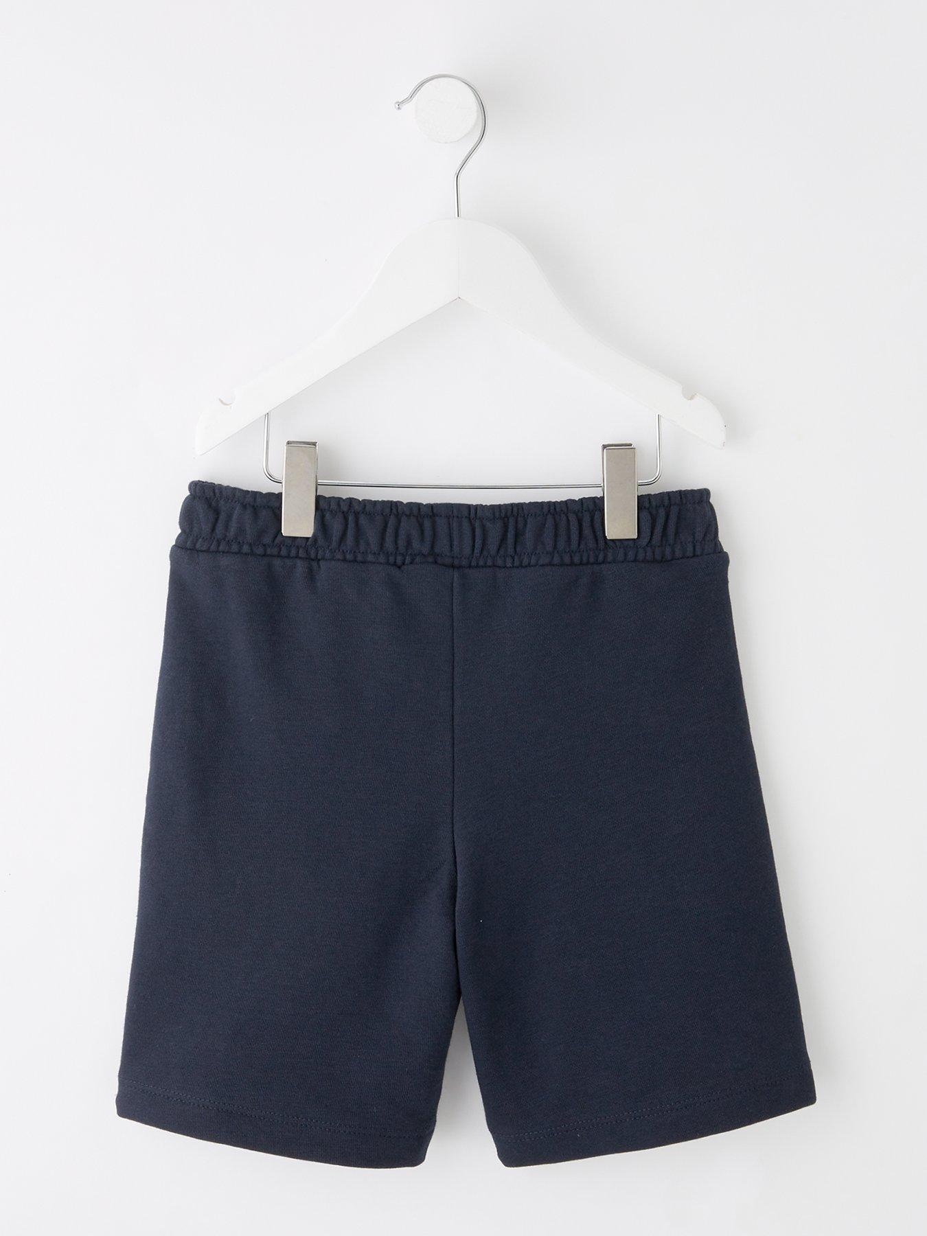 back image of jack-jones-mini-younger-boys-logo-sweat-shorts-blazer-navy