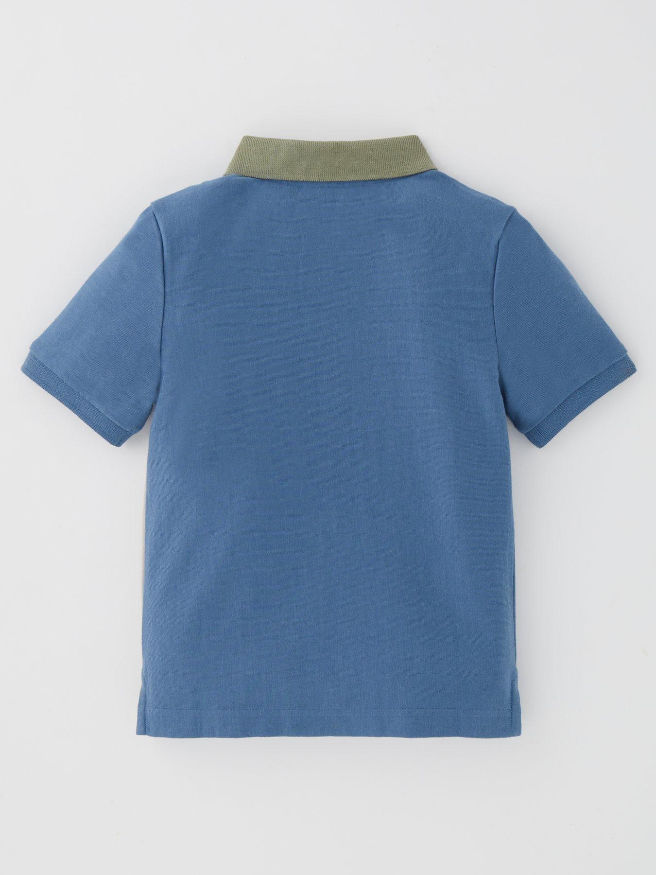  image of mini-v-by-very-boys-stripe-dinosaur-polo-top-multi