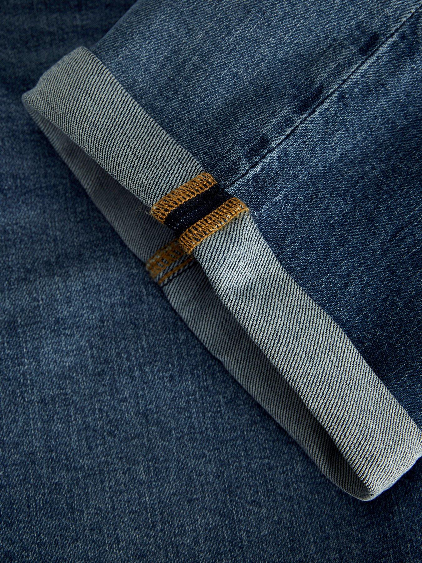  image of jack-jones-junior-boys-rick-original-denim-shorts-dark-blue
