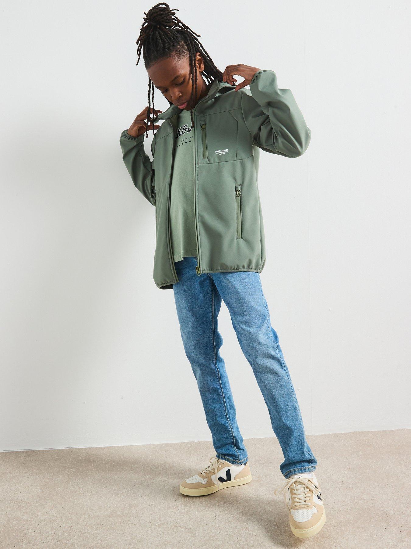 Image 1 of 5 of Jack & Jones Junior Boys Theo Softshell Jacket - Agave Green