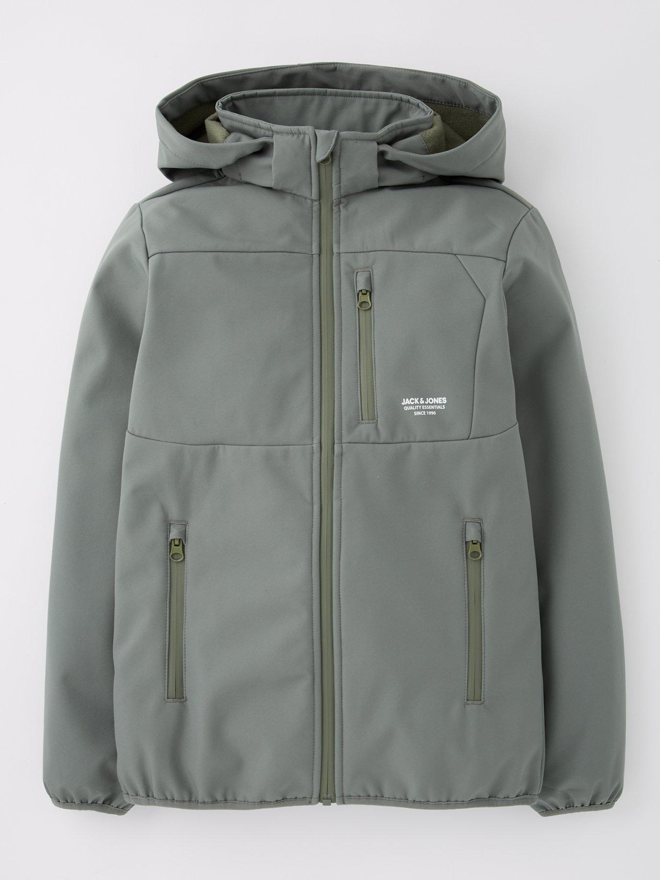 Image 2 of 5 of Jack & Jones Junior Boys Theo Softshell Jacket - Agave Green