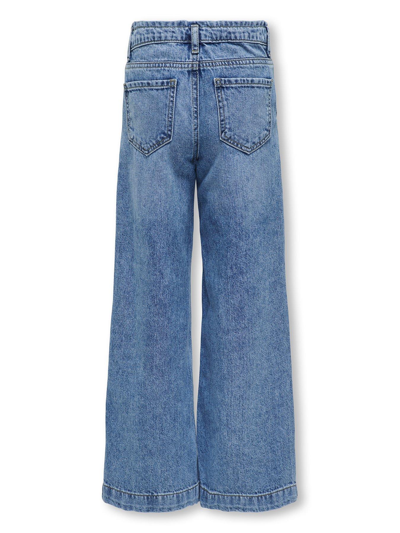  image of only-kids-girls-comet-wide-leg-jeans-denim