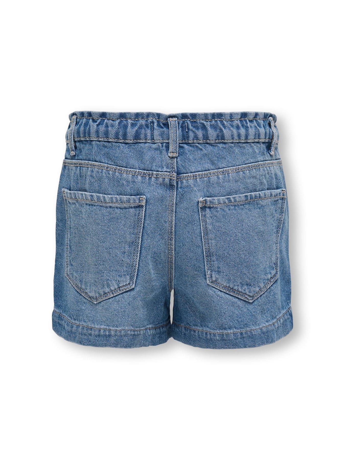  image of only-kids-girls-comet-wide-leg-denim-shorts