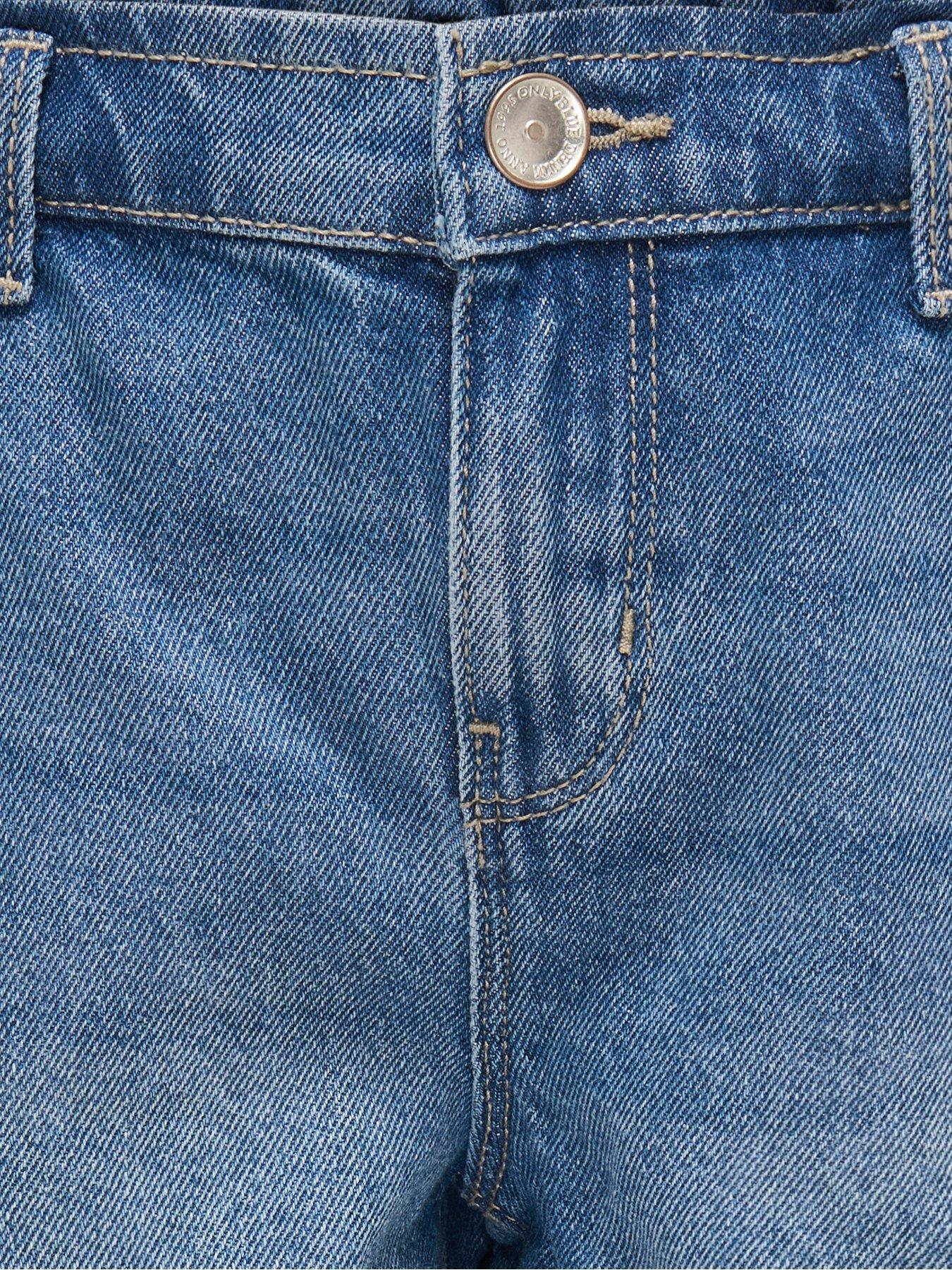  image of only-kids-girls-comet-wide-leg-denim-shorts