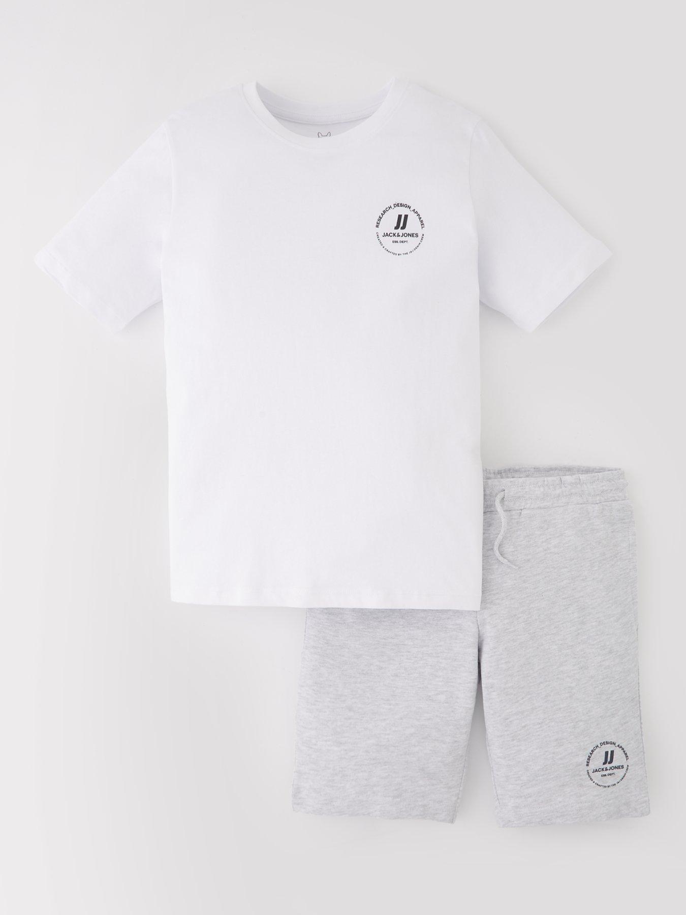 jack-jones-junior-boys-swift-short-sleeve-t-shirt-and-shorts-set-white