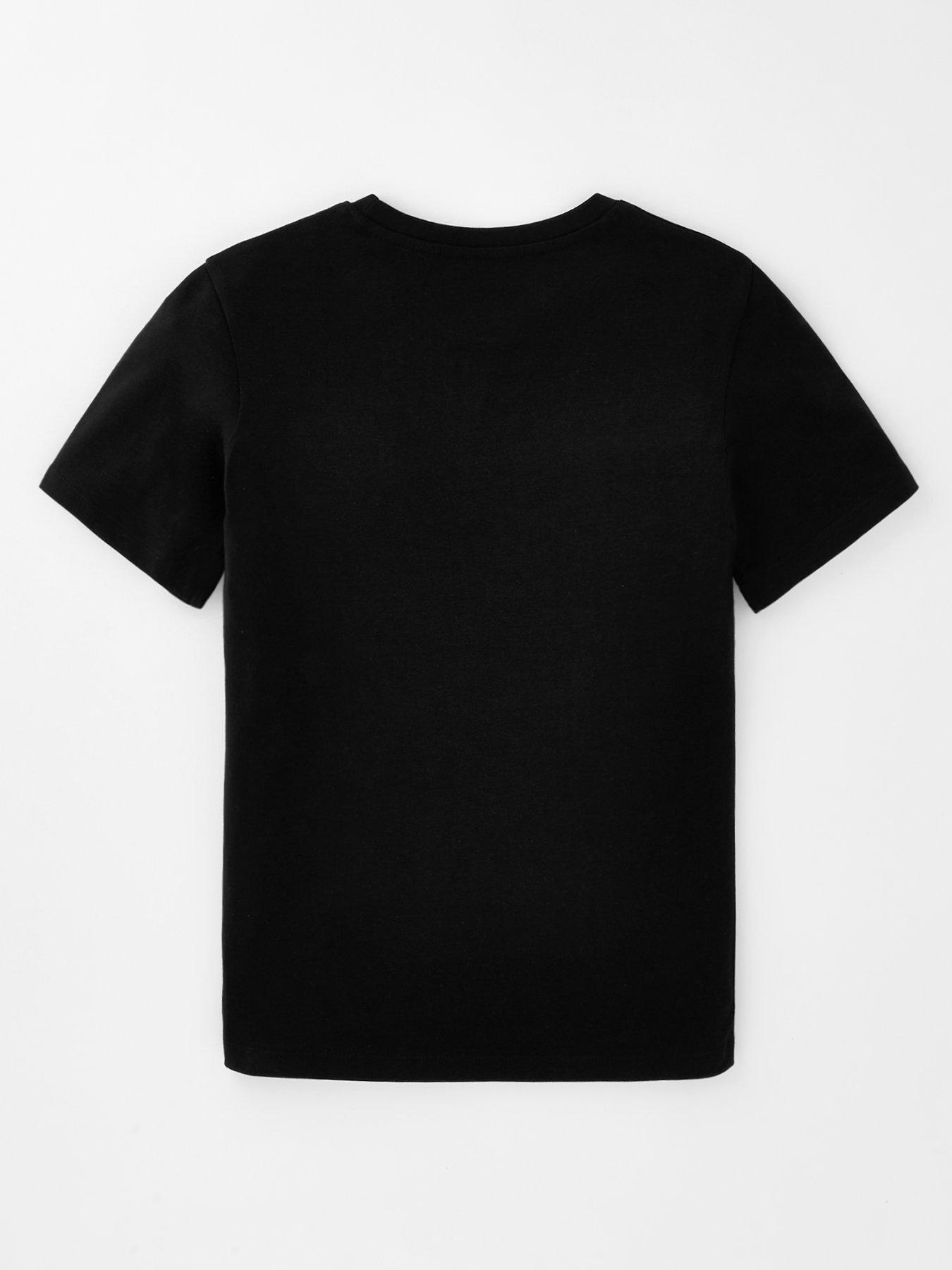  image of jack-jones-junior-boys-corp-logo-short-sleeve-t-shirt-black