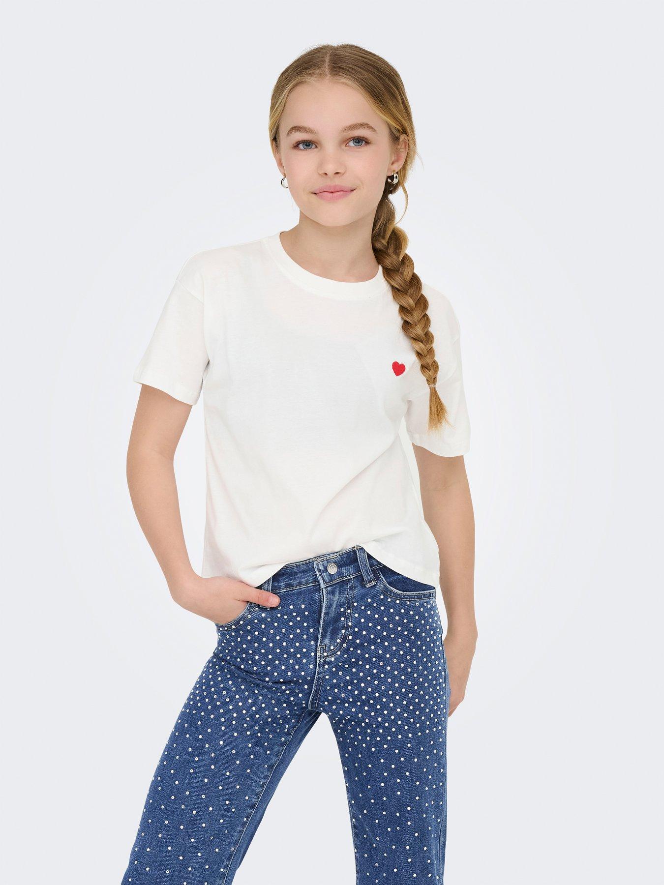 only-kids-girls-heart-print-short-sleeve-t-shirt-white