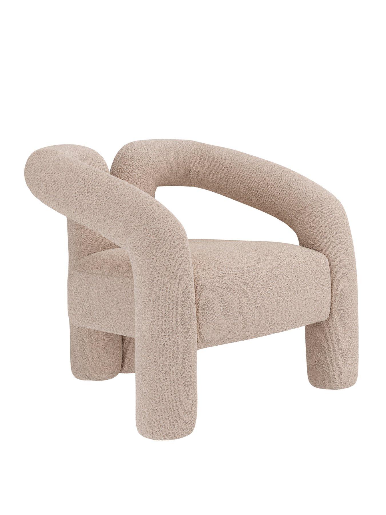 back image of lpd-home-freyja-buff-boucle-chair