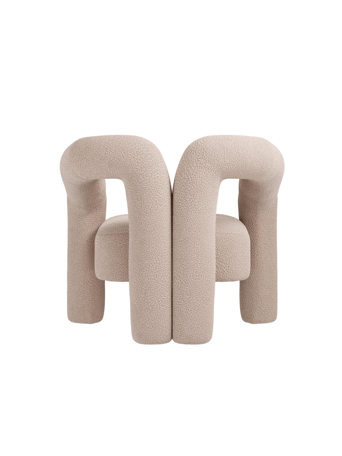 Image 3 of 4 of LPD Home Freyja Buff Boucle Chair