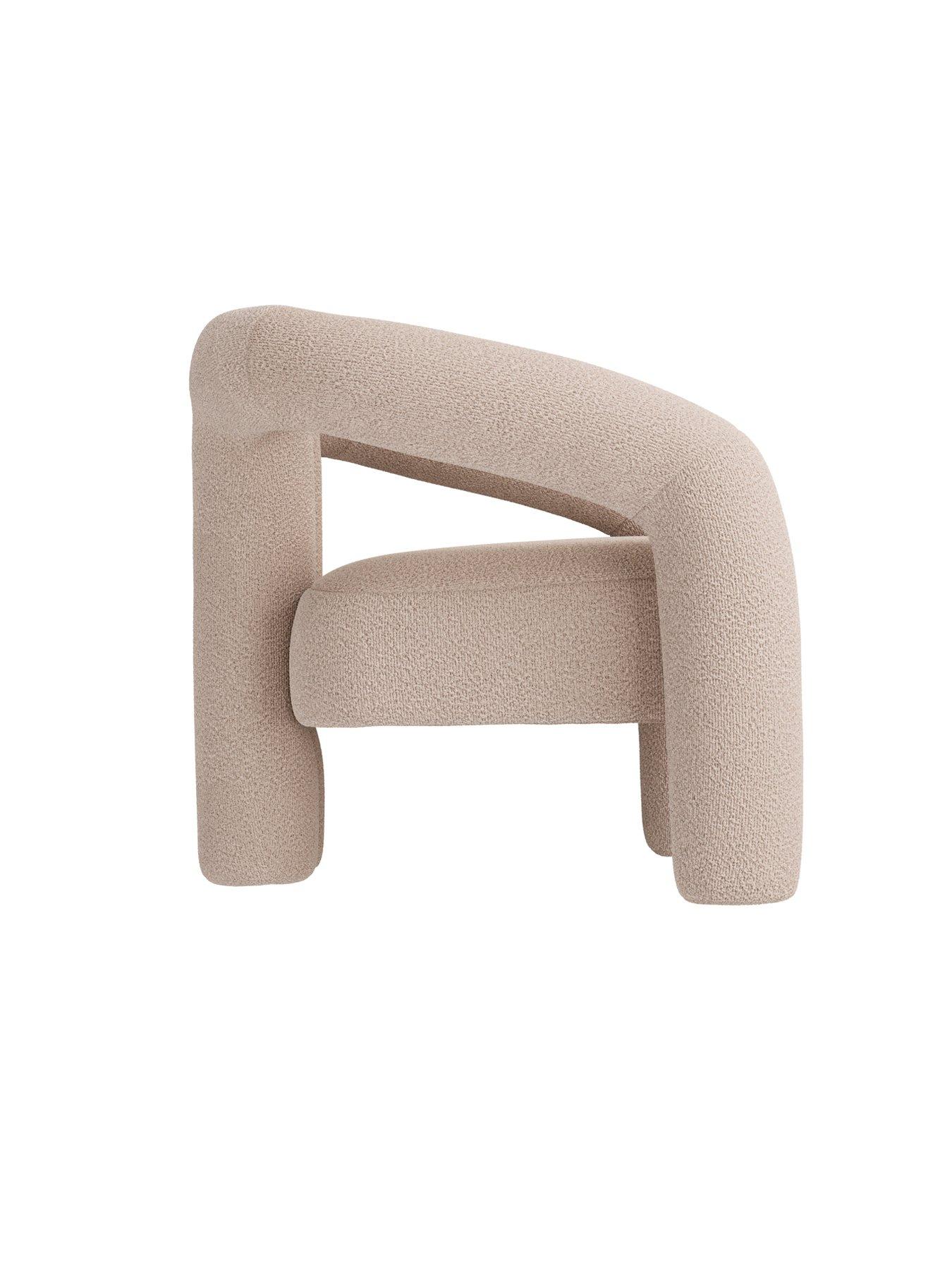 image of lpd-home-freyja-buff-boucle-chair