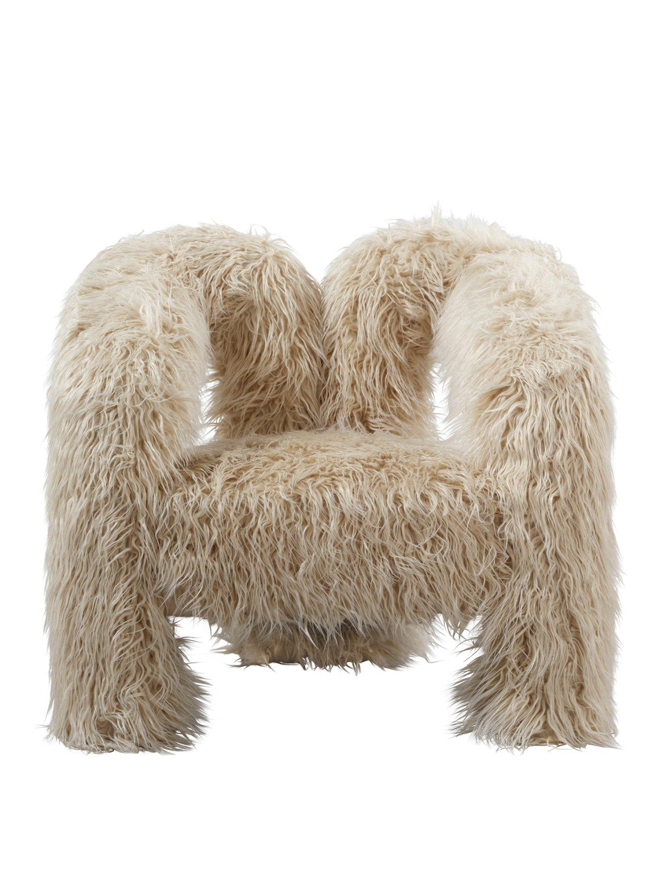 Image 2 of 5 of LPD Home Freyja&nbsp;Faux Fur Chair - Ivory