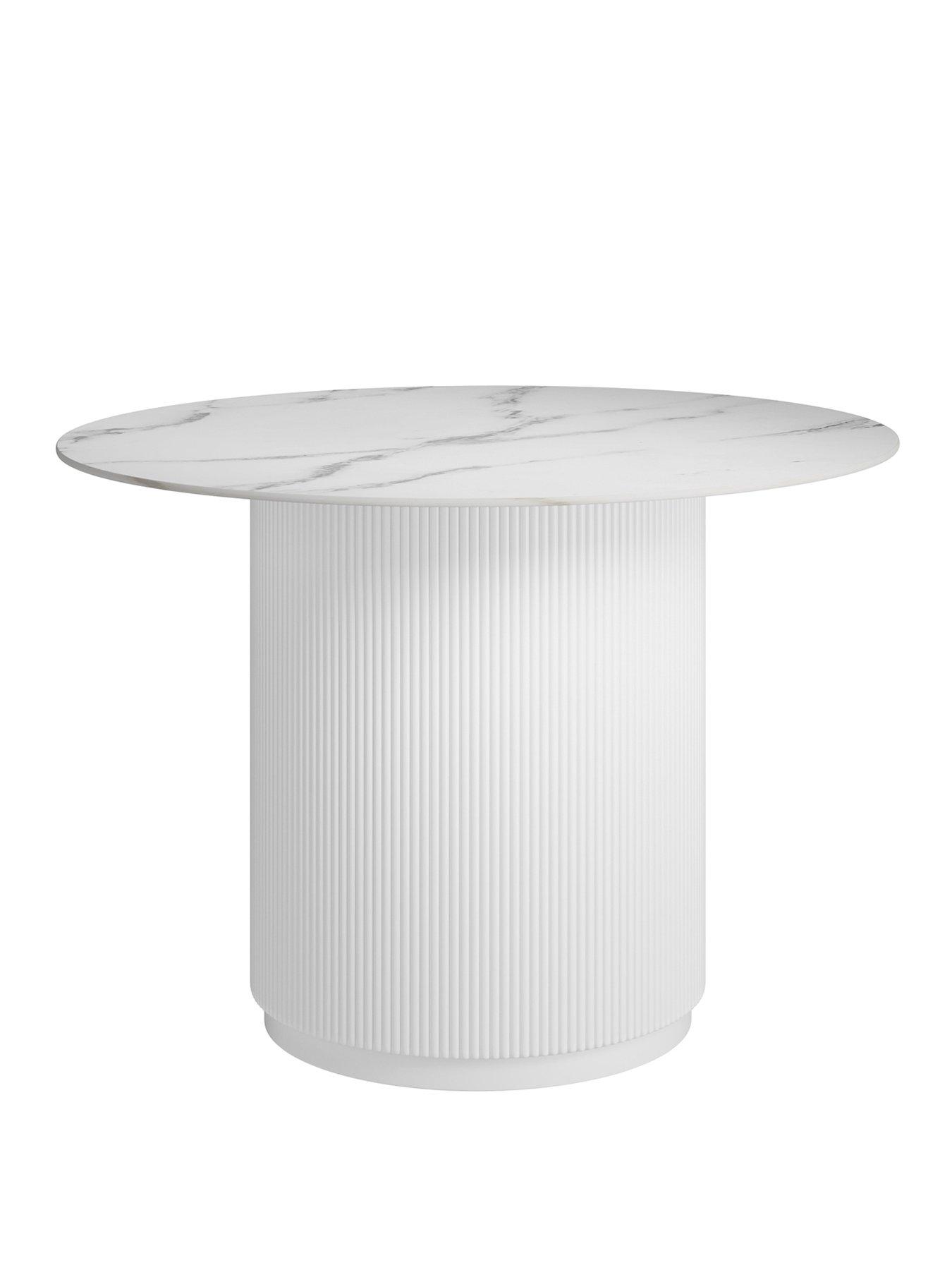 stillFront image of lpd-home-fuji-stone-white-dining-table