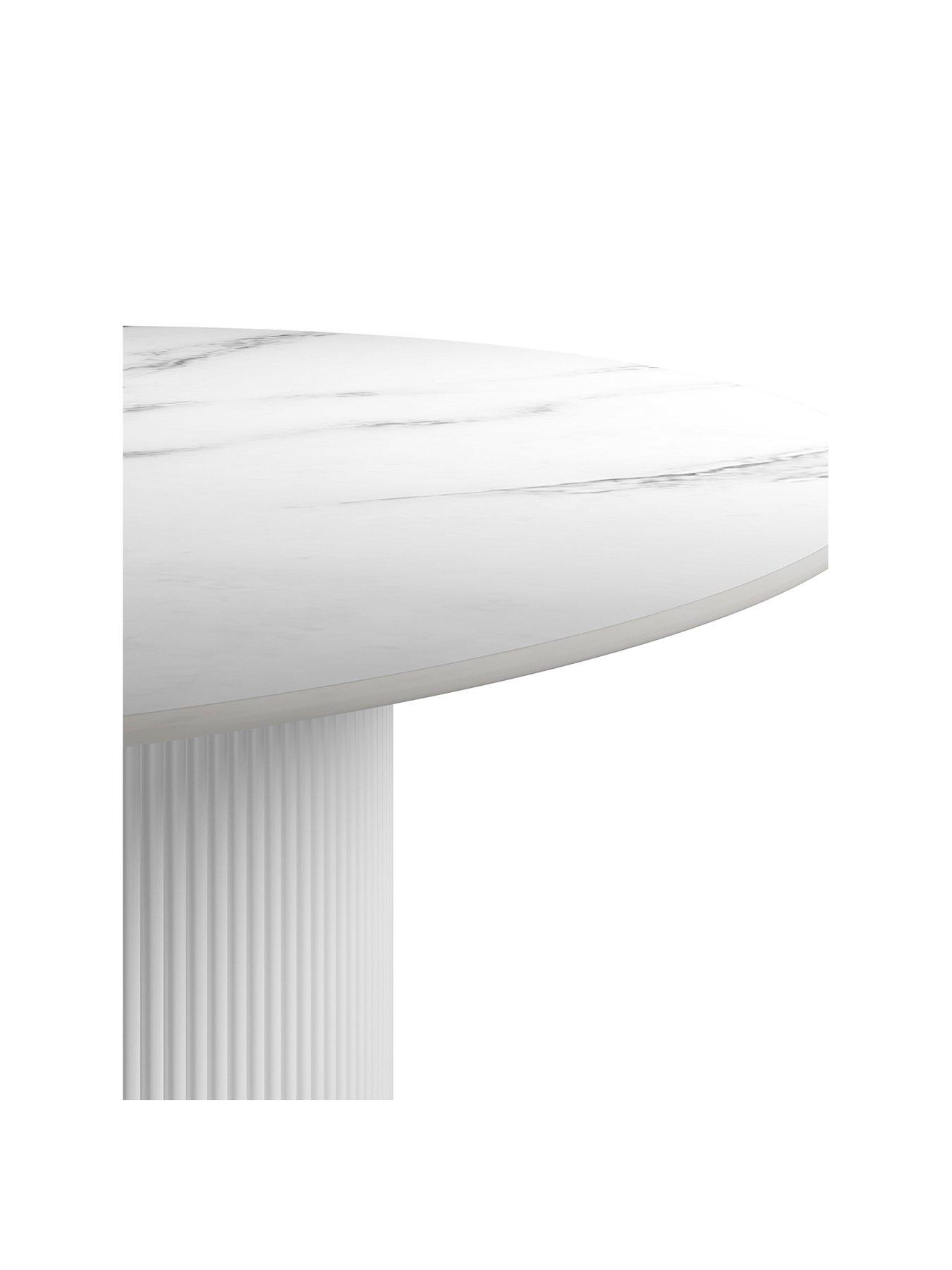  image of lpd-home-fuji-stone-white-dining-table