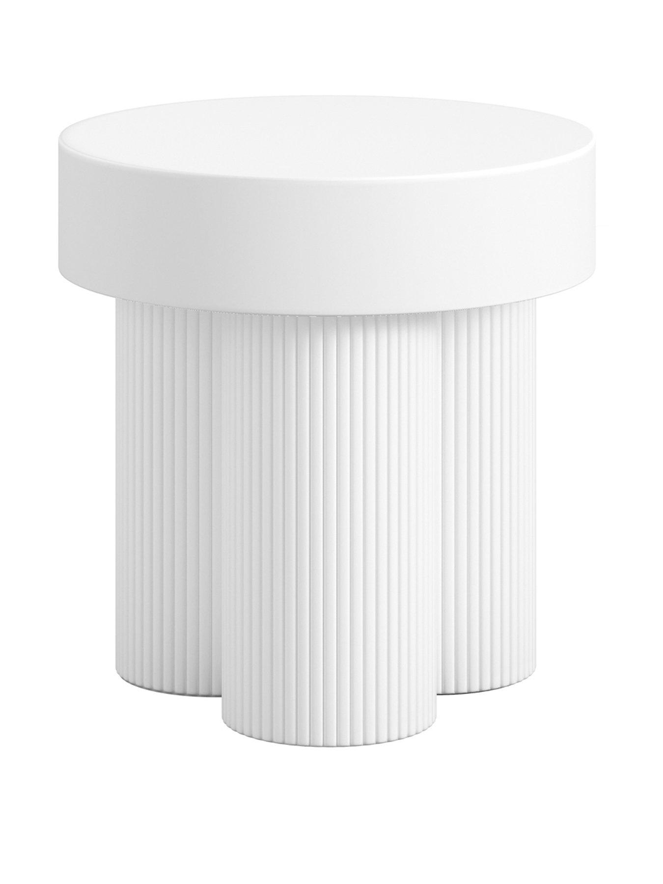  image of lpd-home-astrid-white-side-table