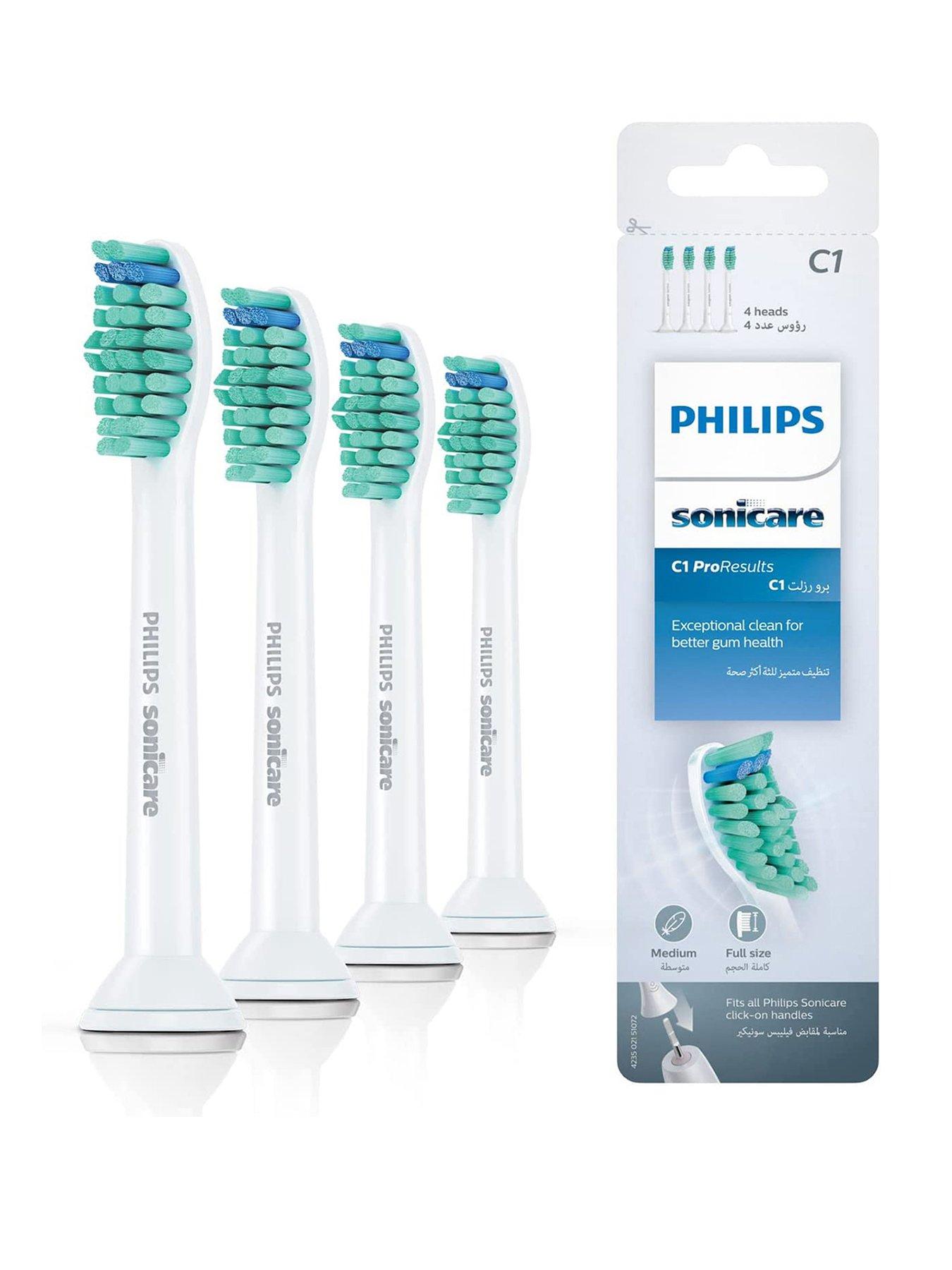 undefined Sonicare C1 ProResults Replacement Toothbrush Heads , 4pk, White - HX6014/07