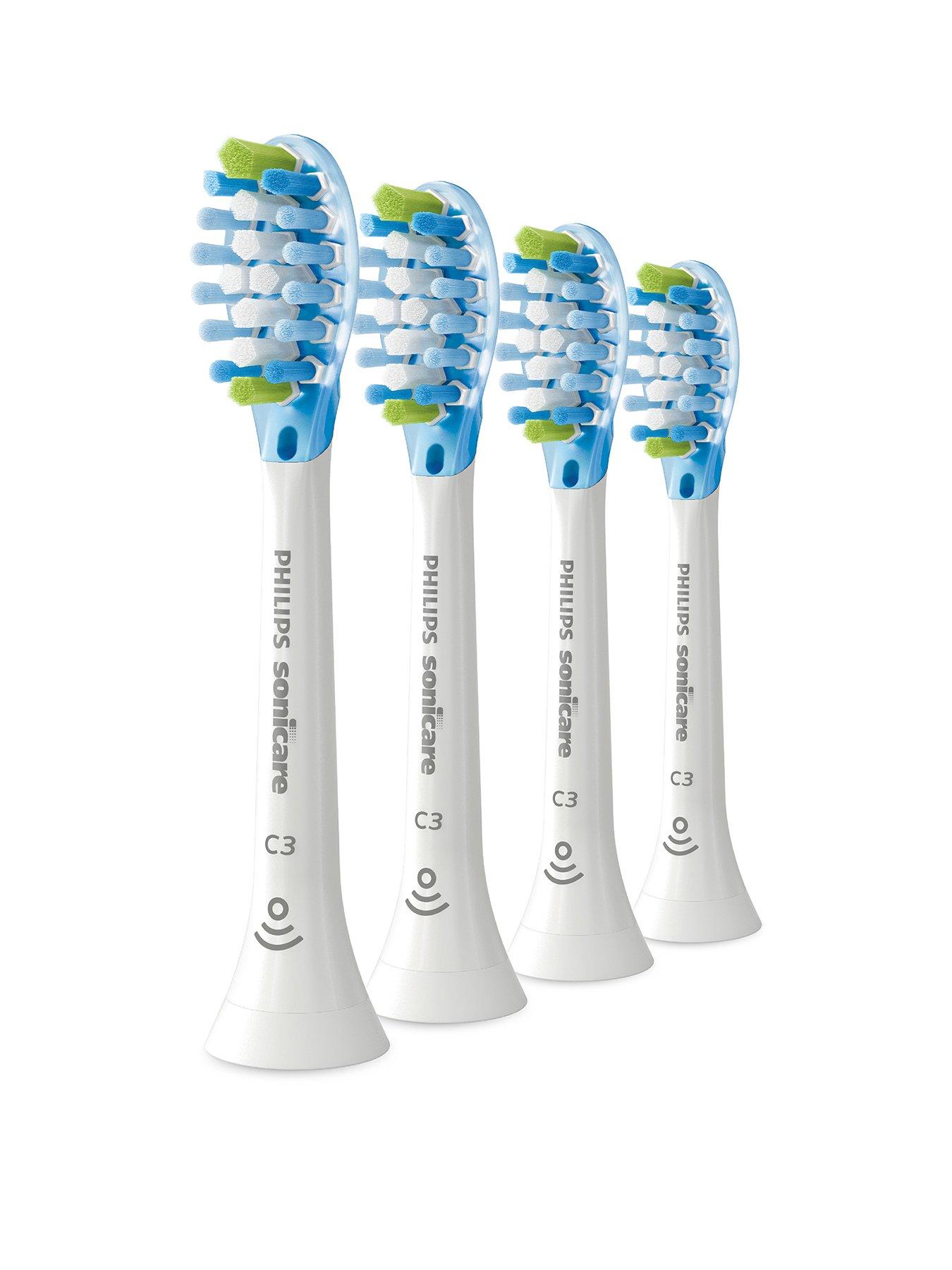 undefined Sonicare C3 Premium Plaque Defence Replacement Toothbrush Heads, 4 pk, White - HX9044/17