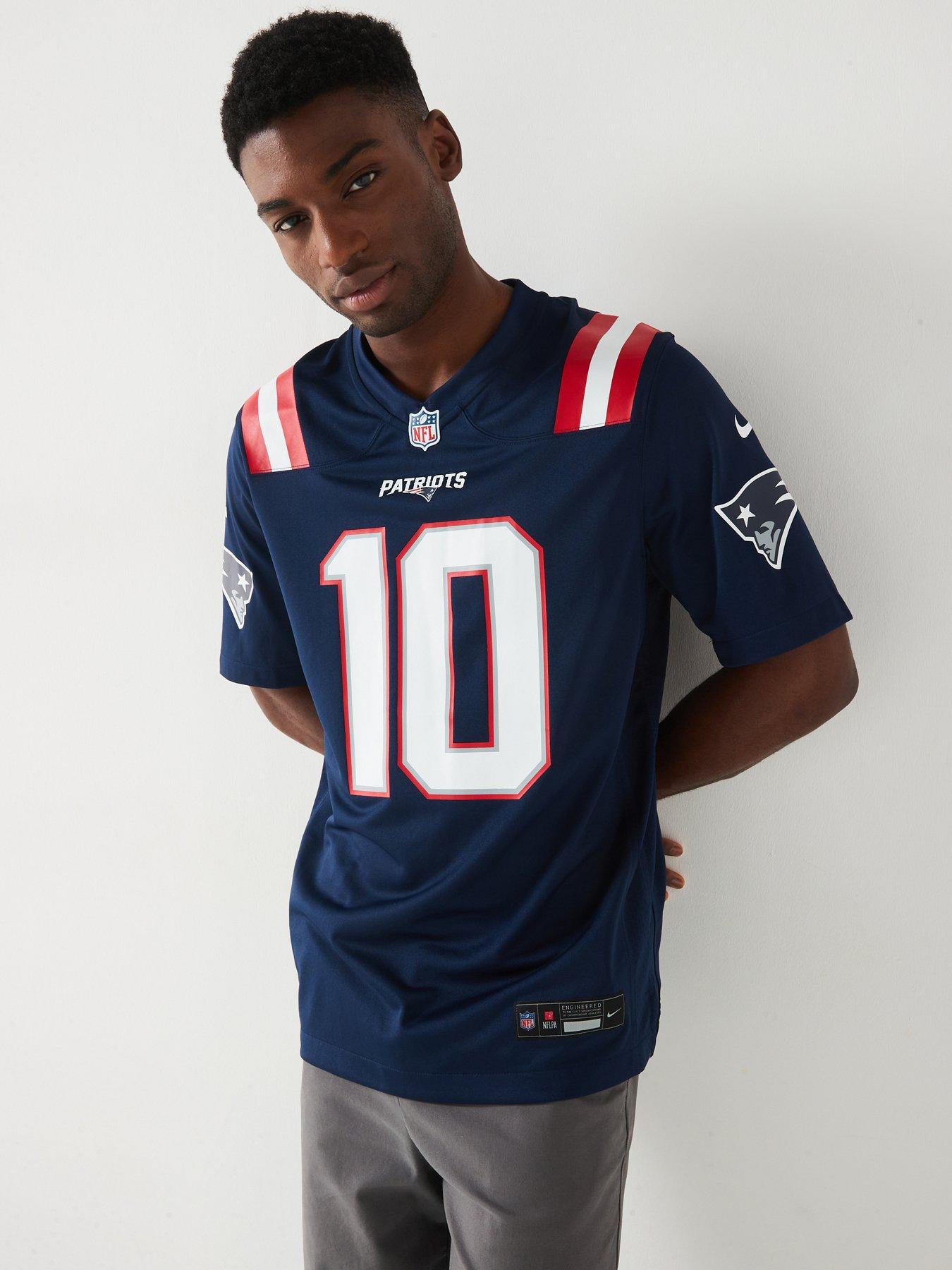front image of fanatics-nike-new-england-patriots-home-game-jersey-mac-jones-10-navy