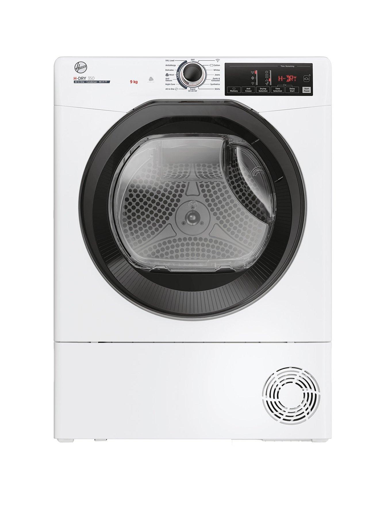 Hoover H-DRY 350 HRE C9TBE-80 Wifi Connected 9Kg Condenser Tumble Dryer, B Rated - White