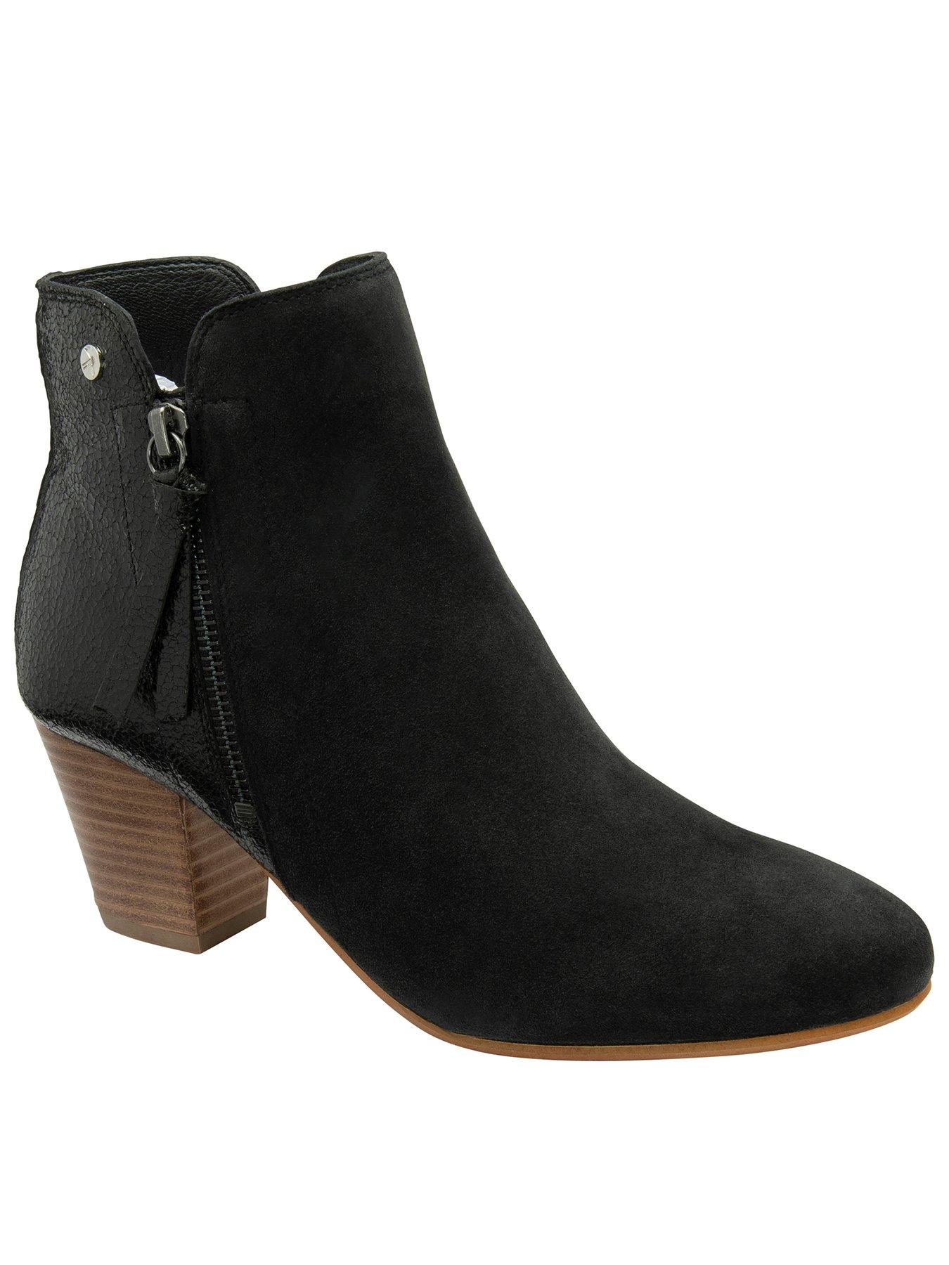Image 1 of 4 of Ravel Tay Suede Ankle Boot - Black