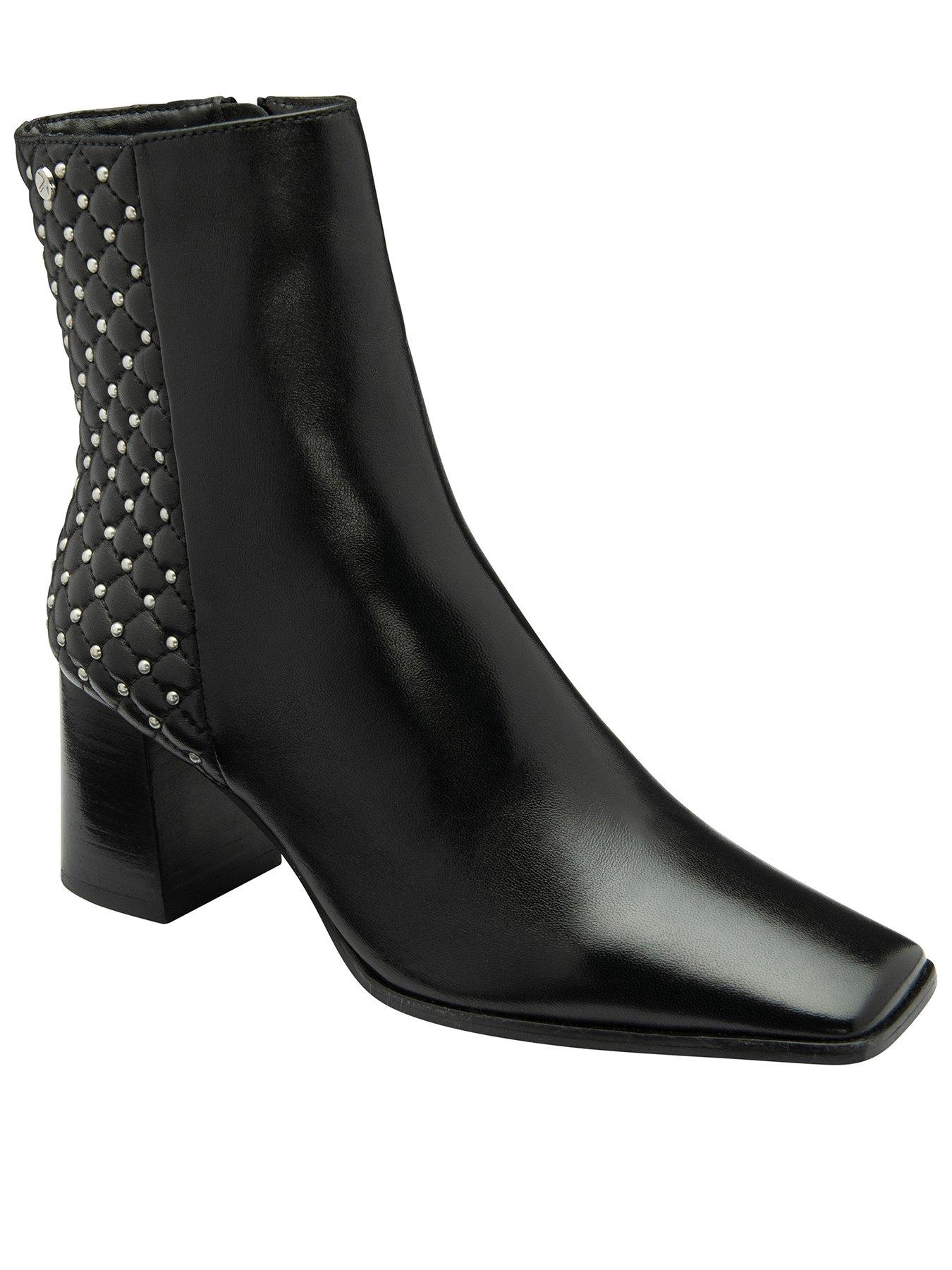 undefined Bann Stud Detail Ankle Boot - Black