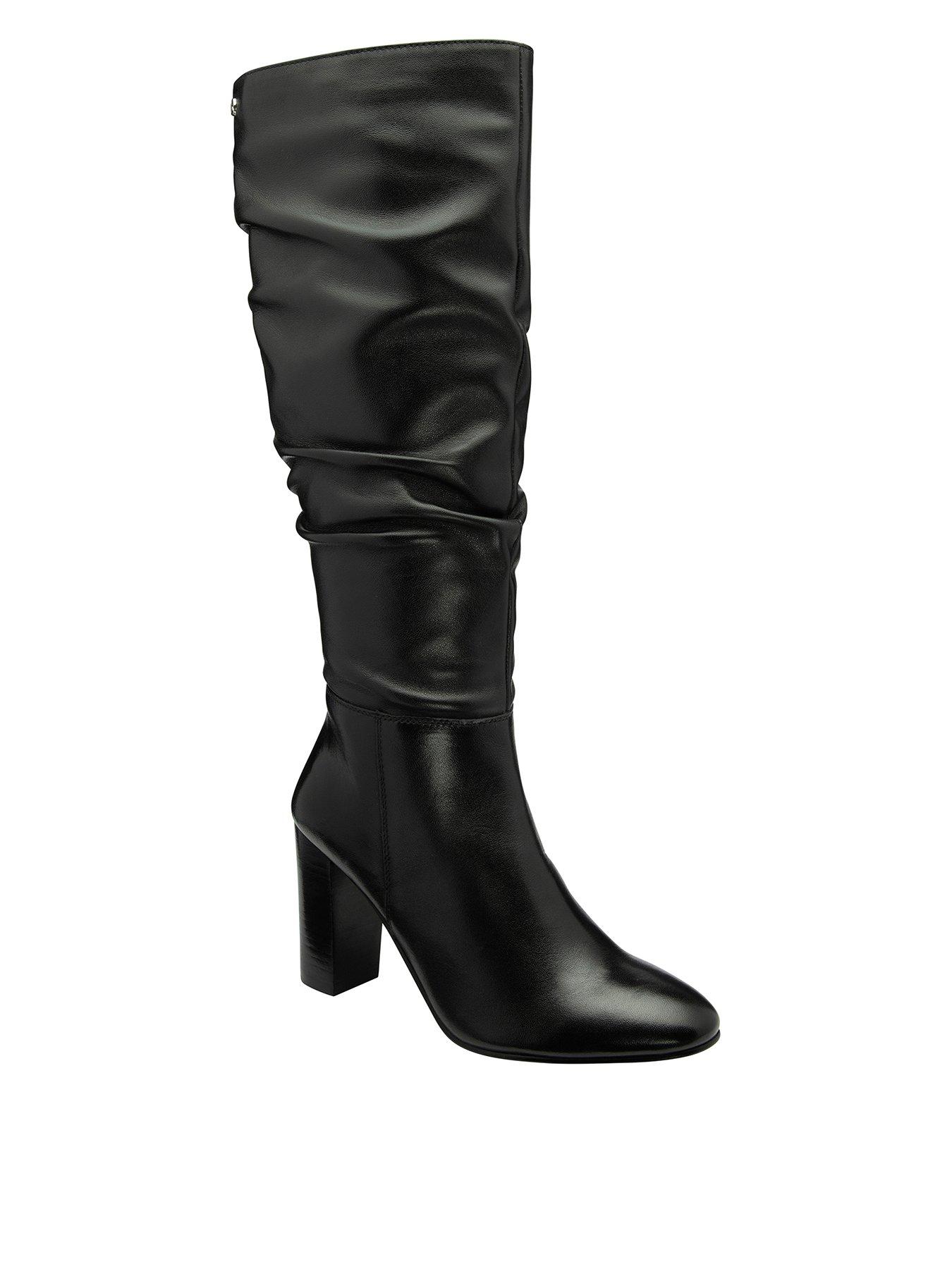 undefined Marsco Knee High Slouch Leather Boot - Black