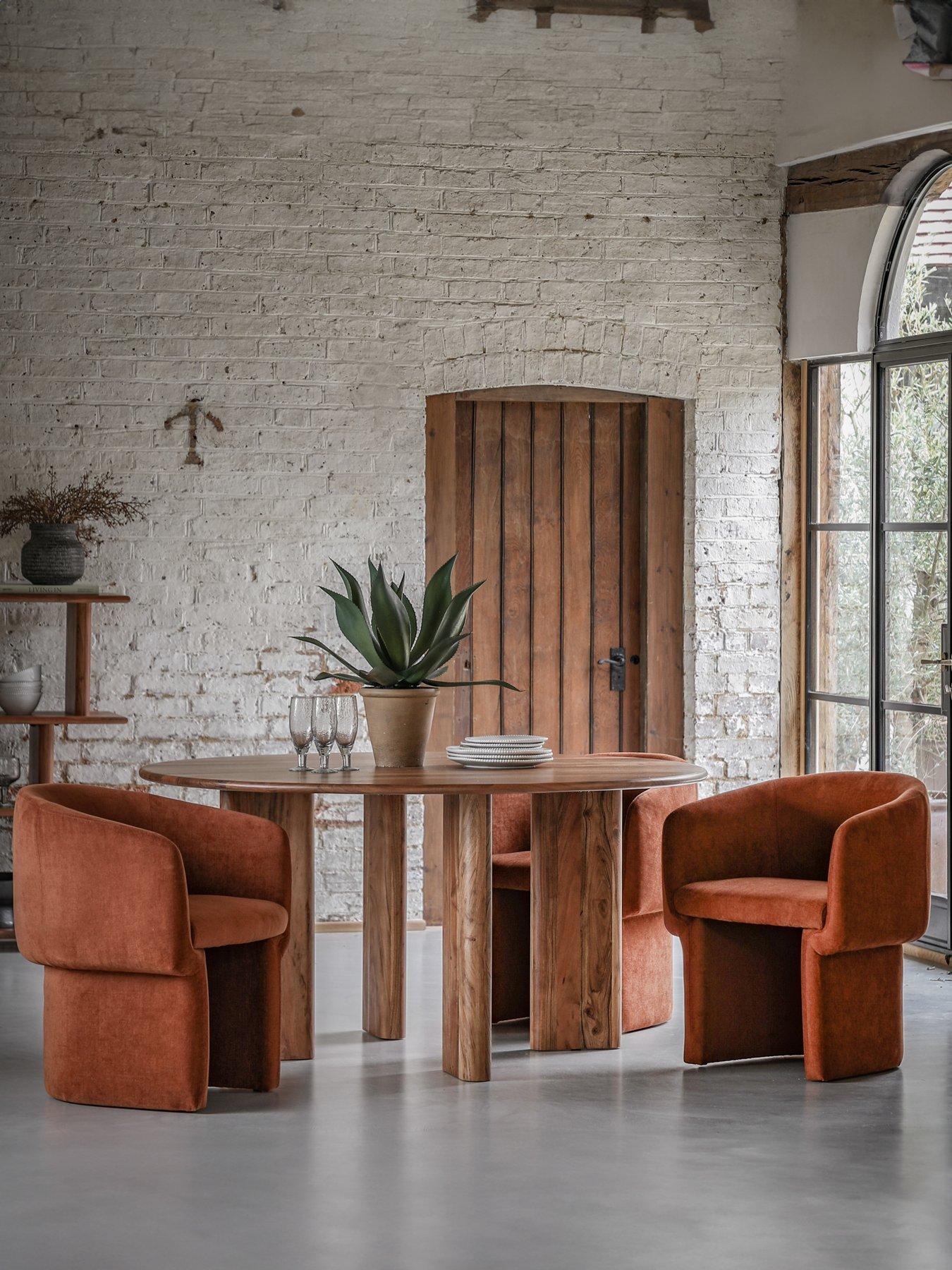  image of gallery-direct-riva-dining-chair-rust