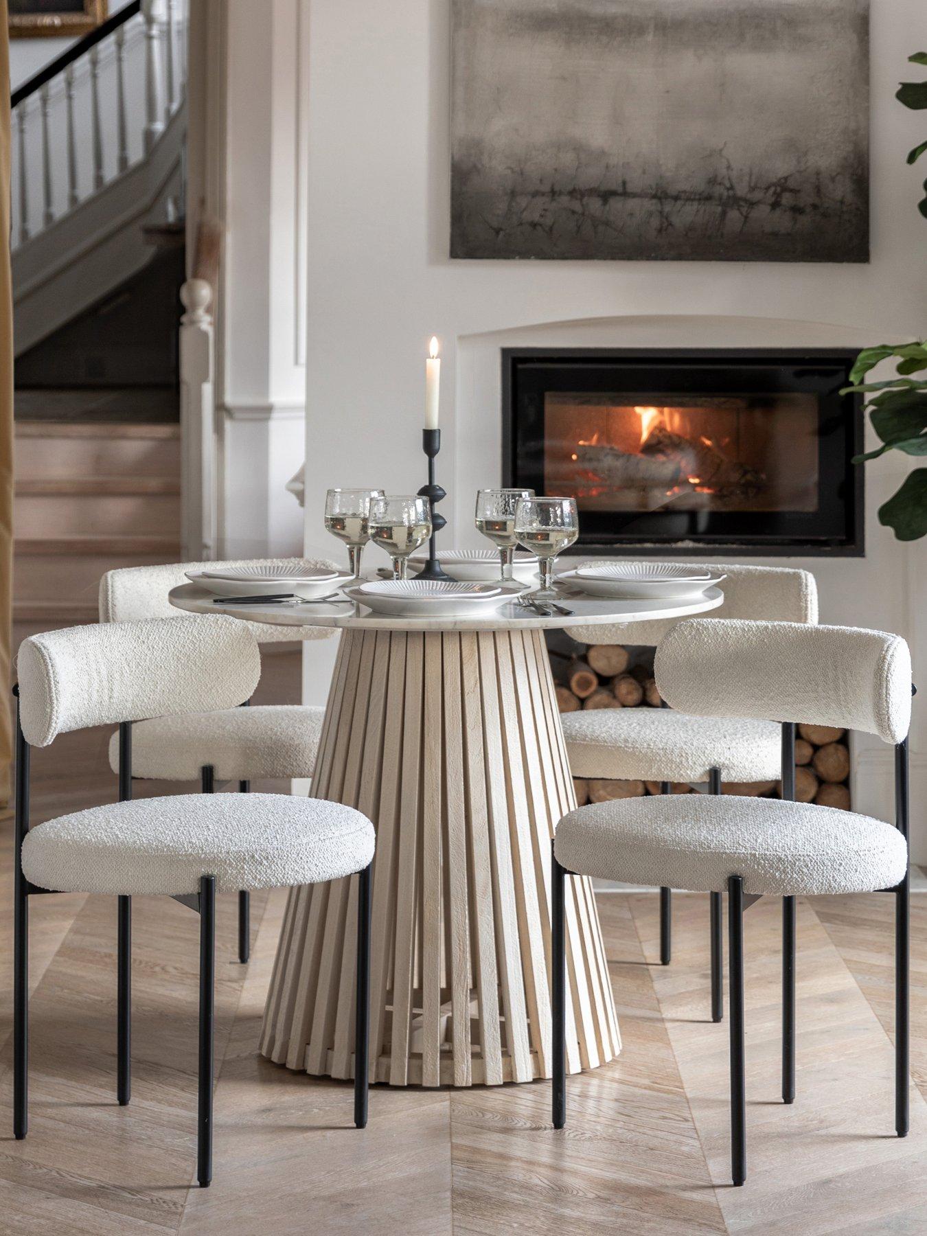 undefined Sierra 2 Pack Dining Chairs - Vanilla