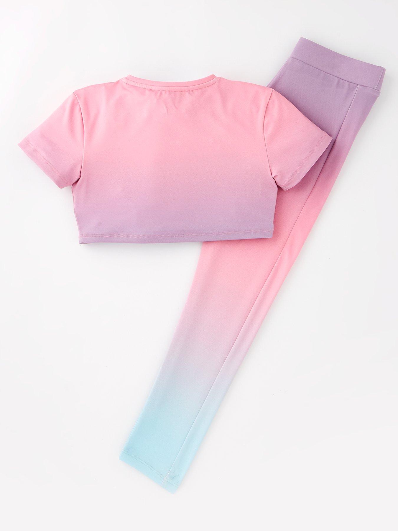  image of v-by-very-girls-active-cut-out-ombre-set-multi