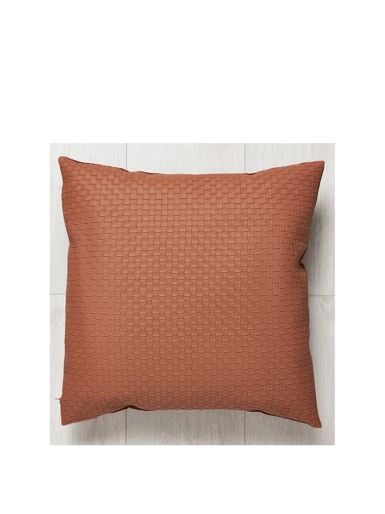  image of very-home-weave-faux-leather-cushion