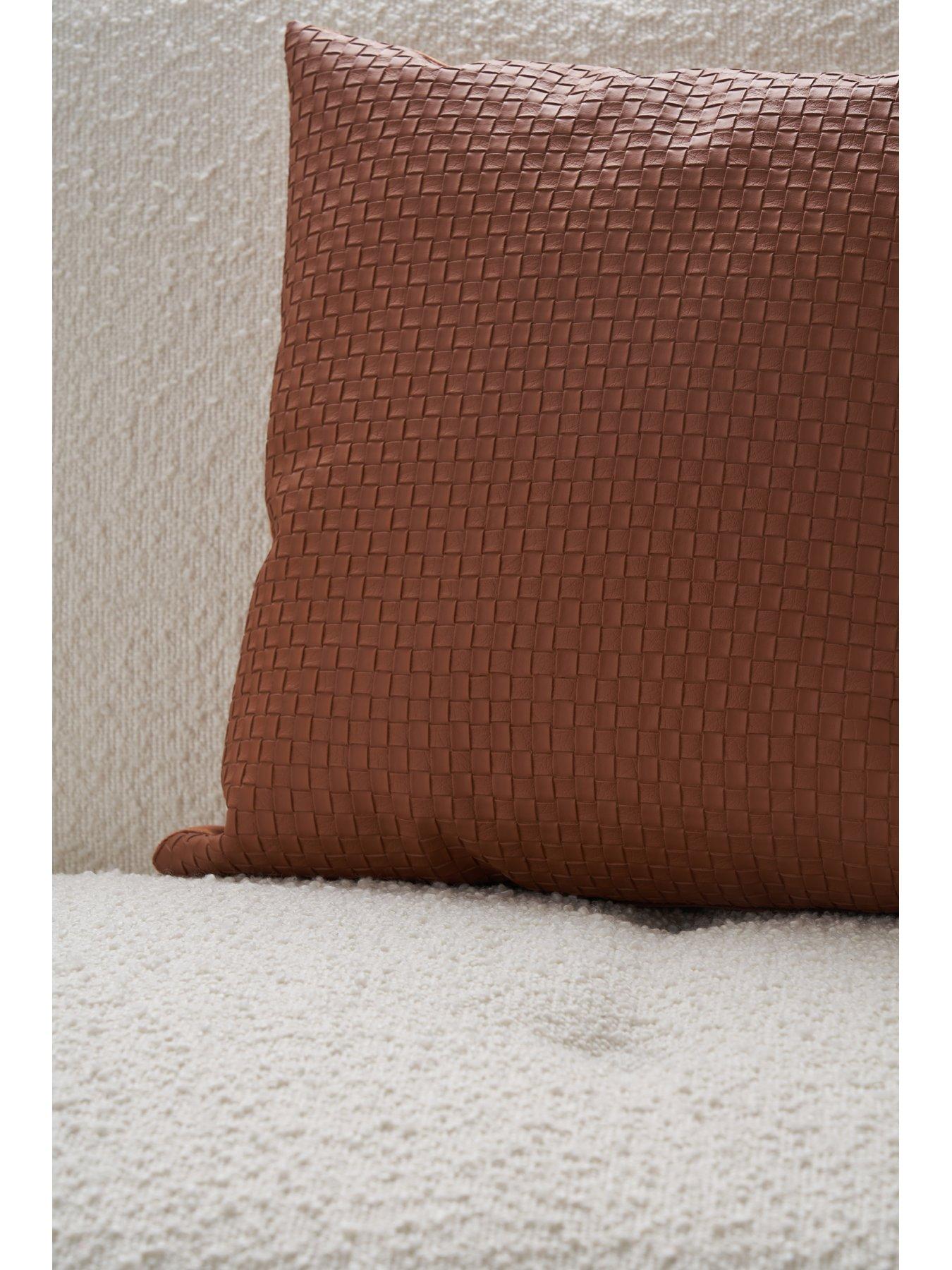  image of very-home-weave-faux-leather-cushion