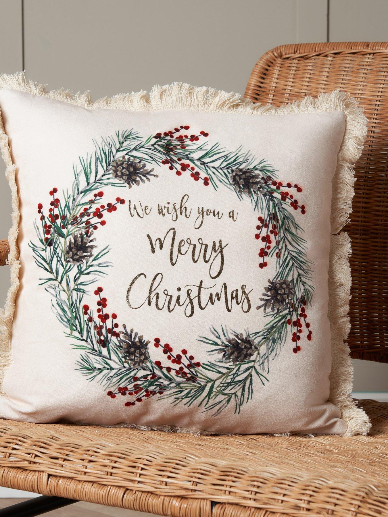 undefined Christmas Wreath Cushion