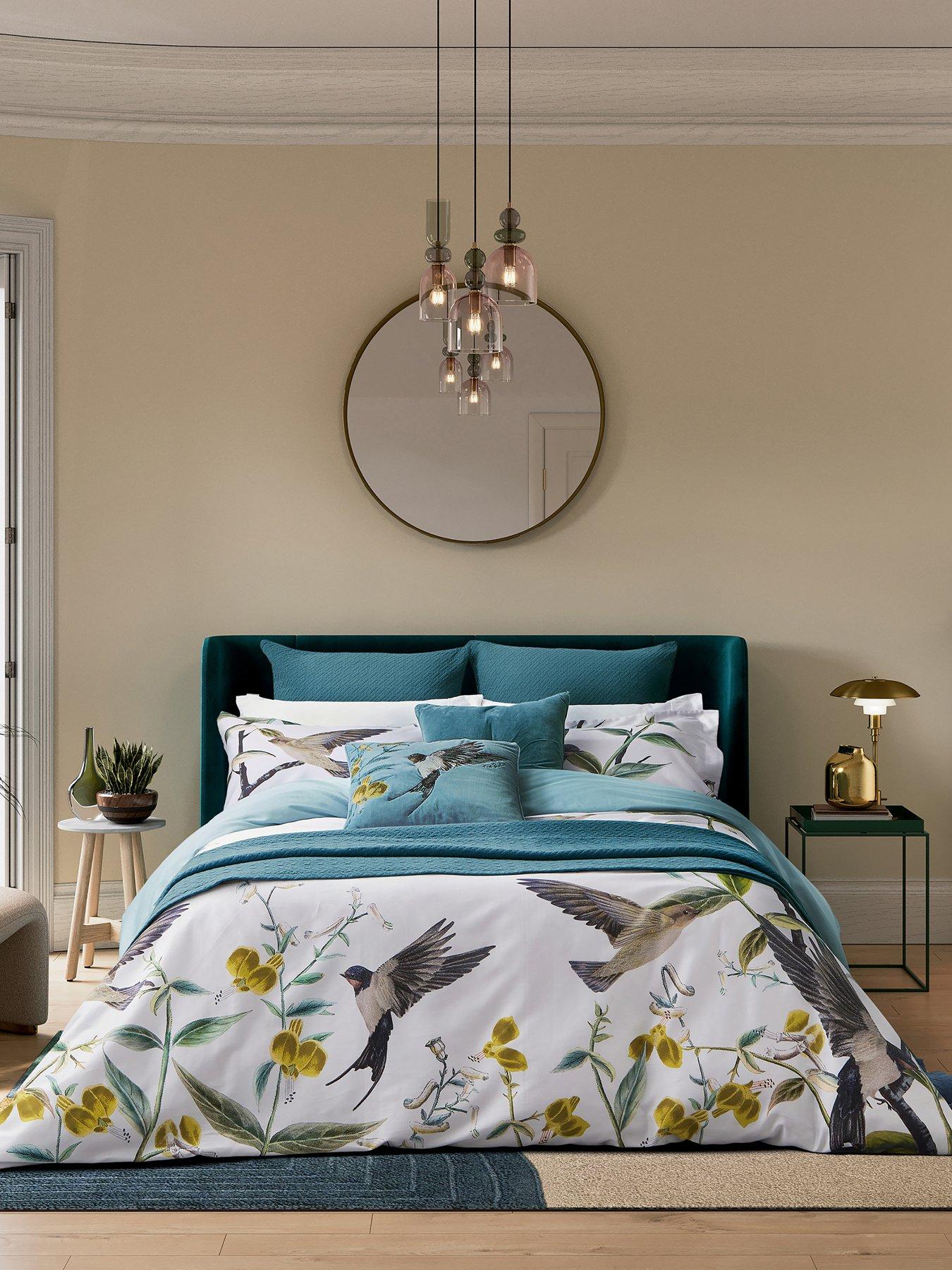 Ted Baker Botanical Birds Mutli 100% Cotton Sateen Duvet Set