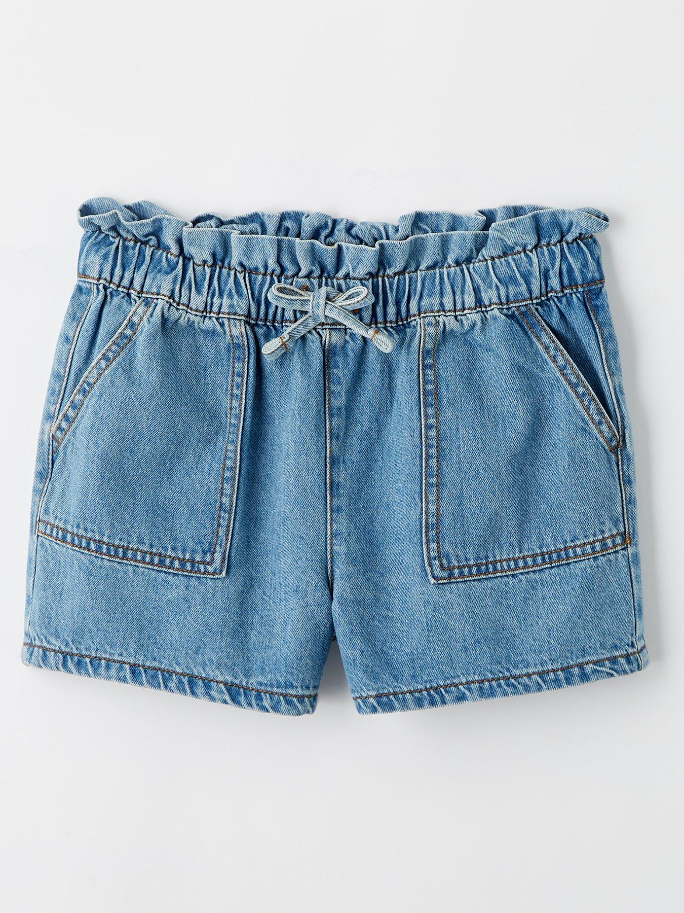 v-by-very-girls-denim-paper-bag-short-blue