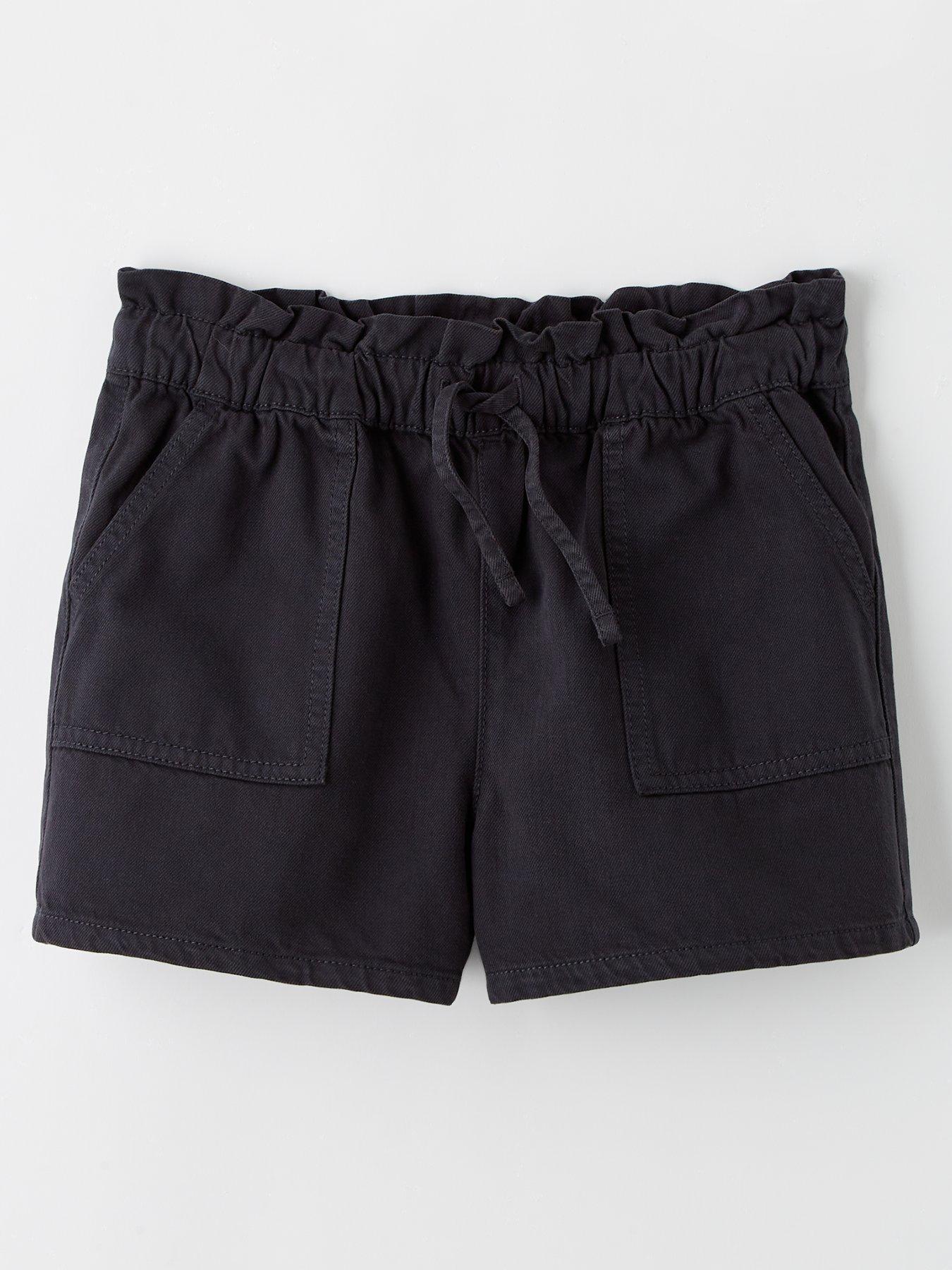 v-by-very-girls-denim-paper-bag-shorts-black
