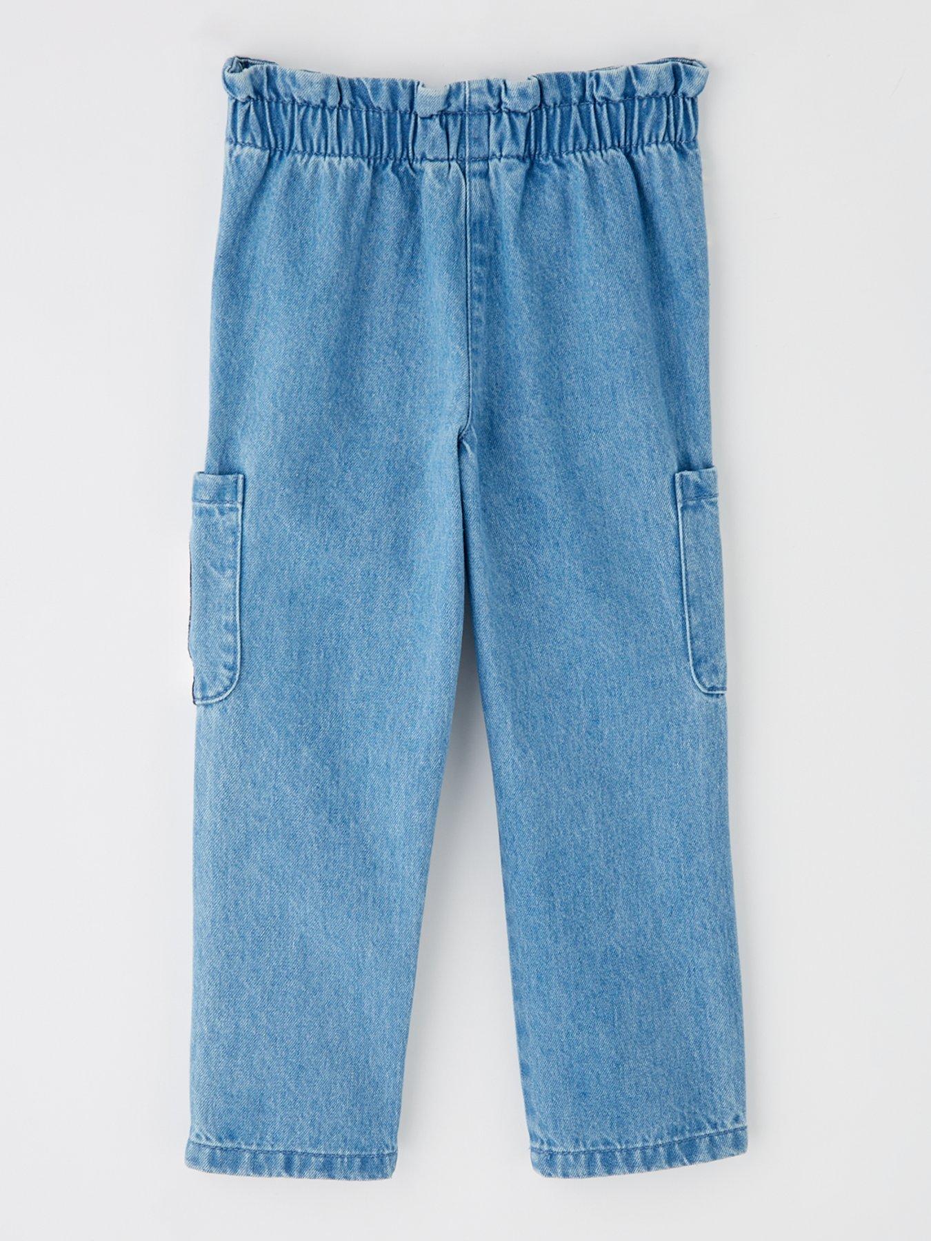  image of mini-v-by-very-girls-bunny-button-jean-blue