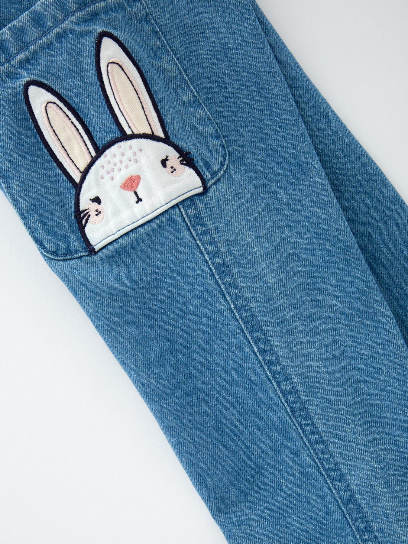  image of mini-v-by-very-girls-bunny-button-jean-blue