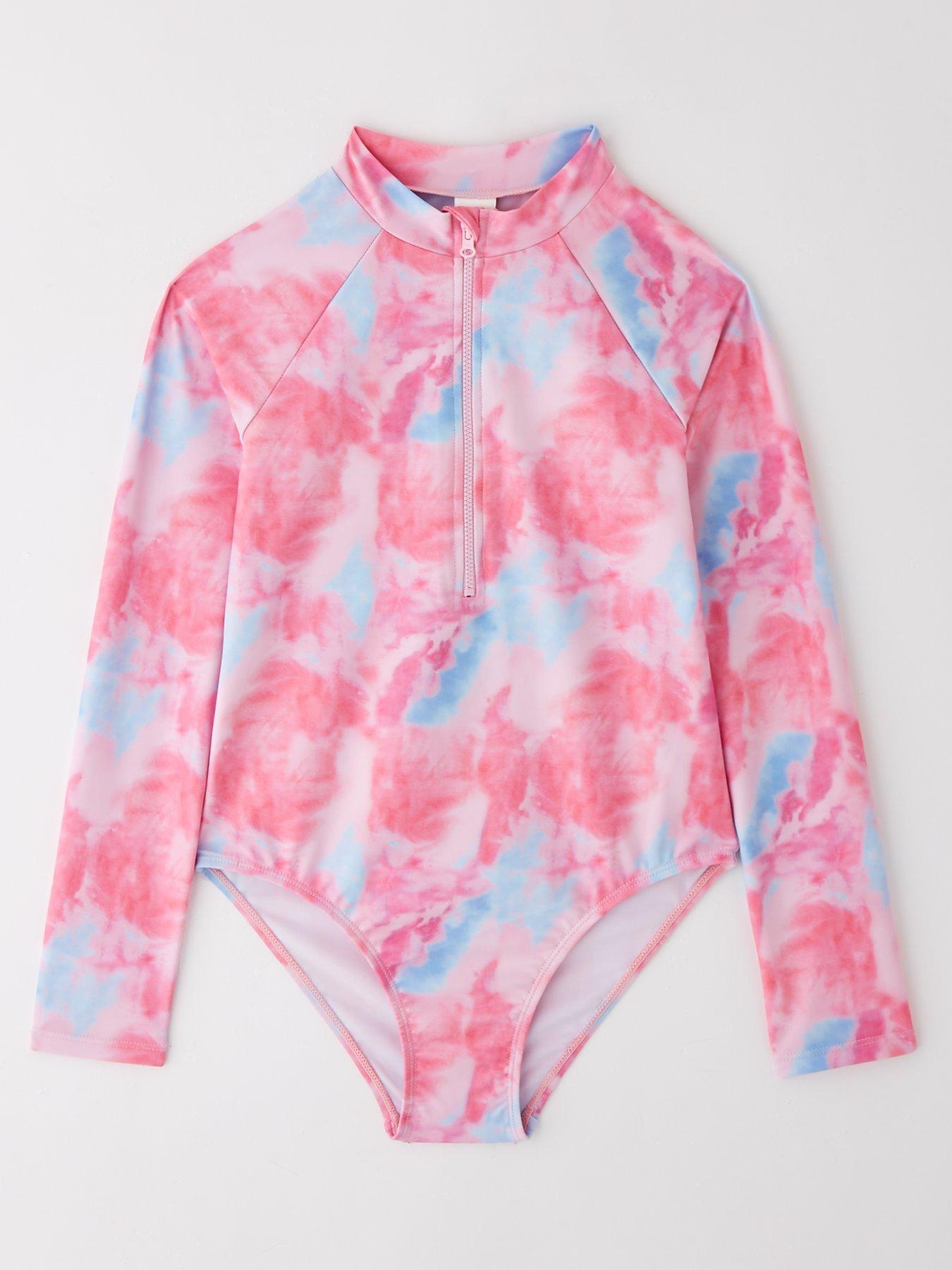 v-by-very-girls-tie-dye-sunsafe-swimming-costume--multi