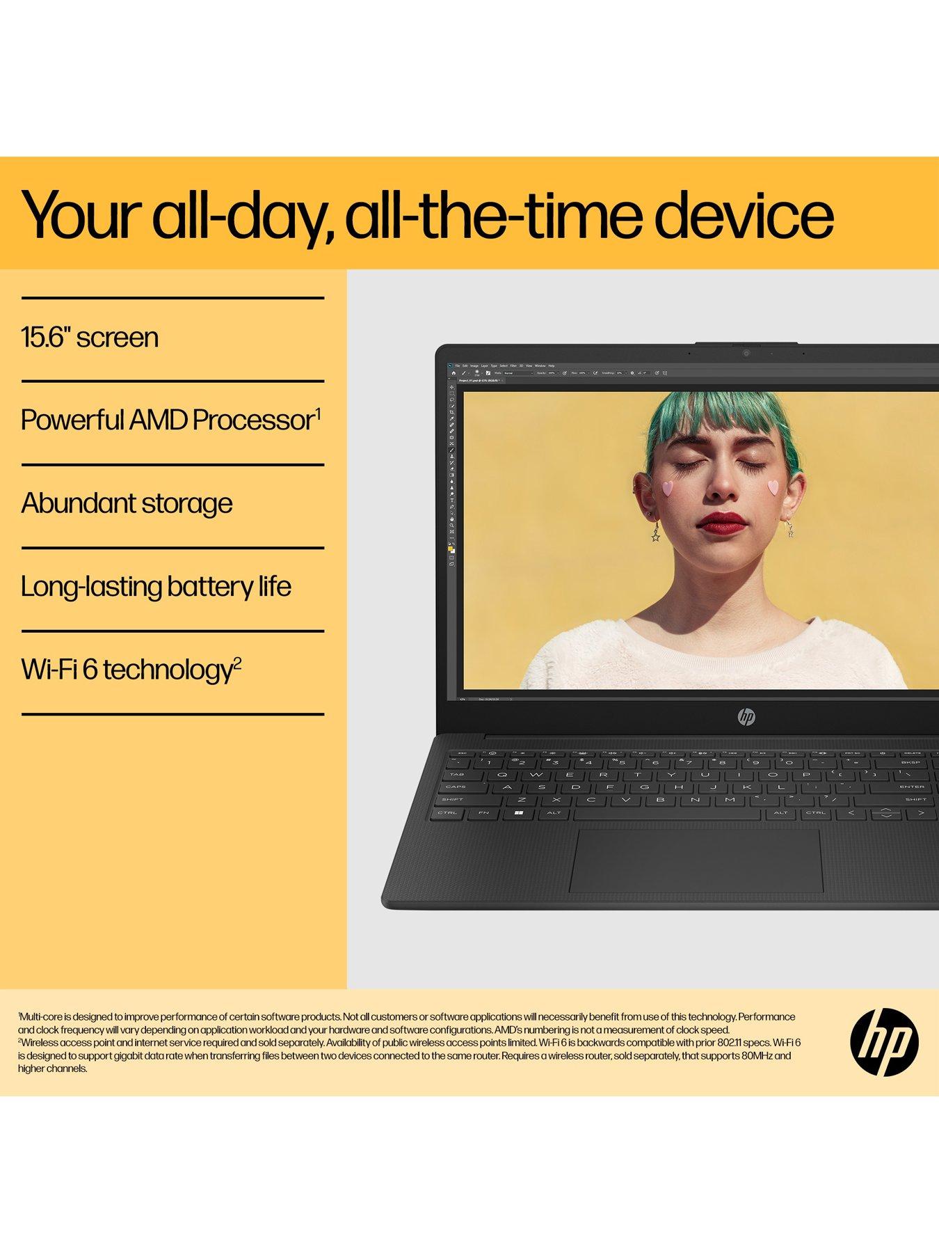 Image 5 of 8 of HP Laptop 15-fc0038na - 15.6in FHD,&nbsp;AMD Ryzen 3,&nbsp;8GB RAM, 256GB SSD,&nbsp;with Microsoft&nbsp;365 Personal &amp; Norton 360 1 Year Included - Black